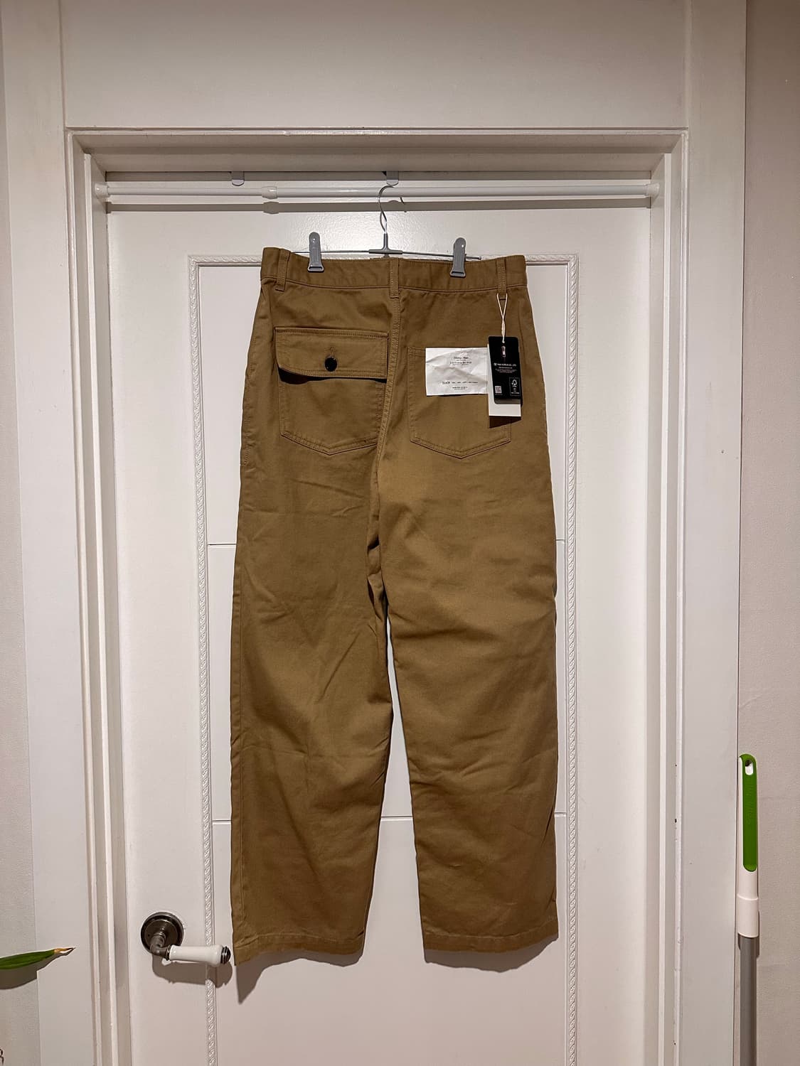 유니폼브릿지 코튼 퍼티그 팬츠 레귤러핏 베이지 L사이즈 상품이미지5