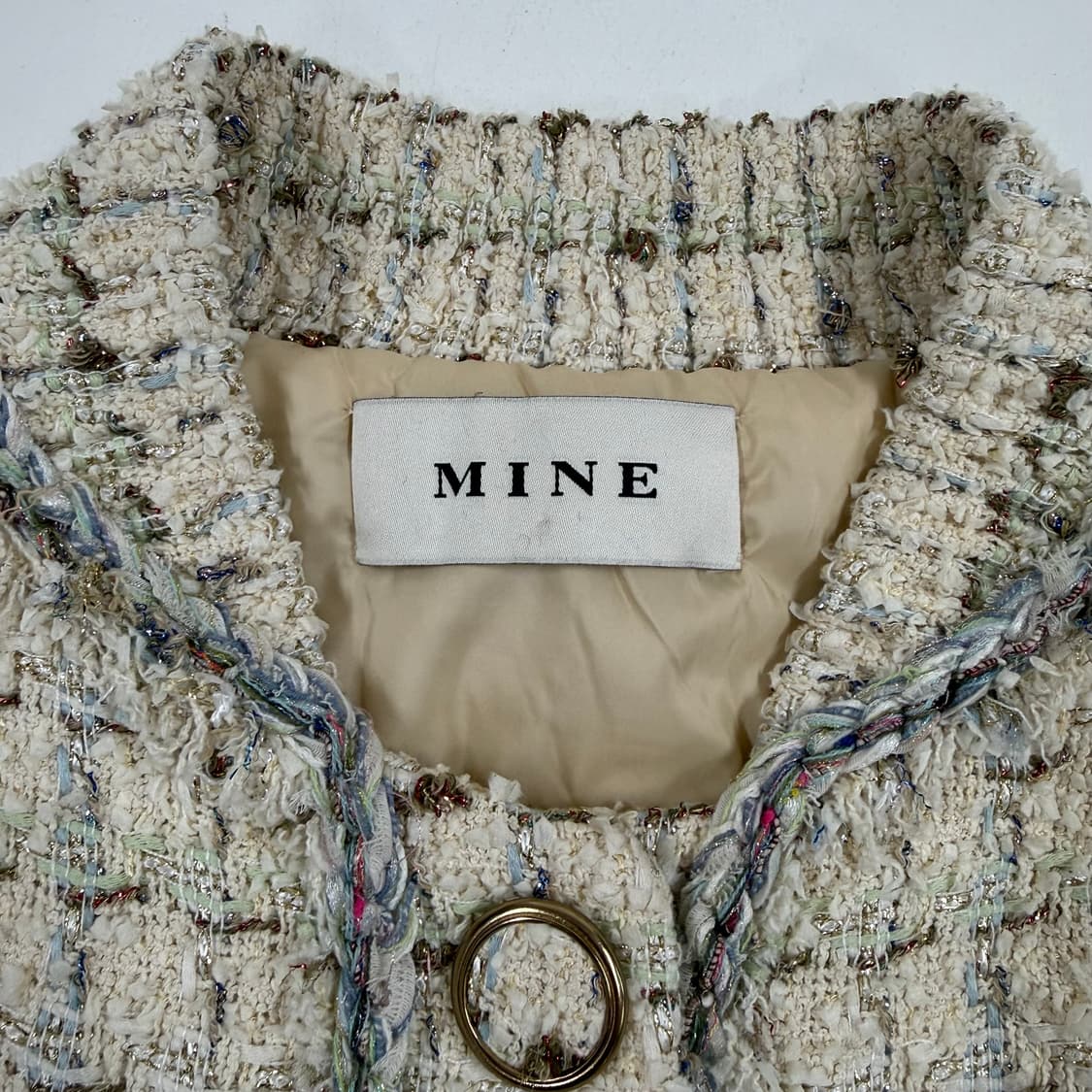 마인 트위드 충전재 자켓 55-66 상품이미지2