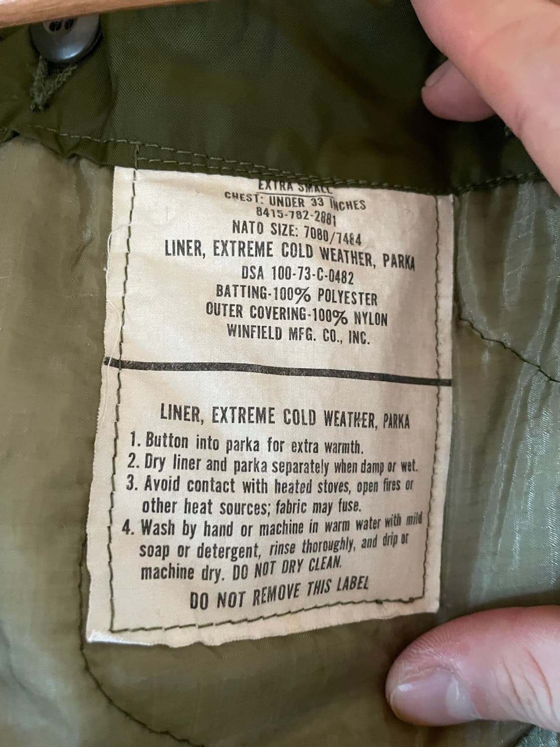 70's 미군 피쉬테일 개파카 x-small 상품이미지10