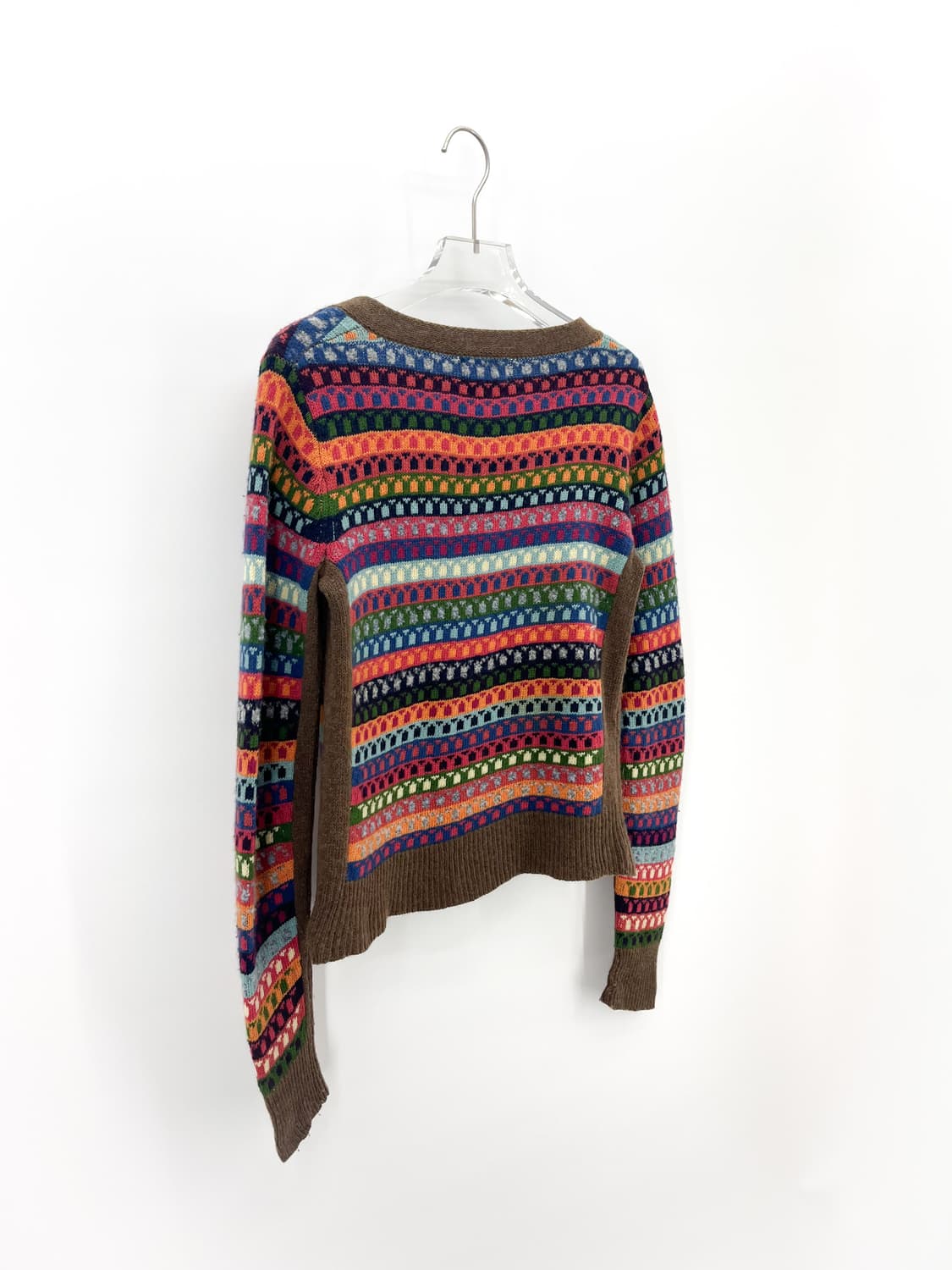 빈티지 캐시미어 블렌드 스트라이프 가디건 상품이미지4