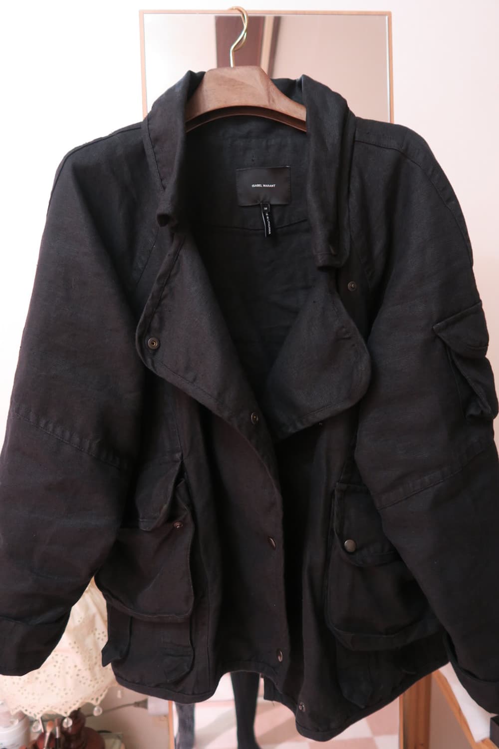 마랑 린넨 블랙 자켓 상품이미지5