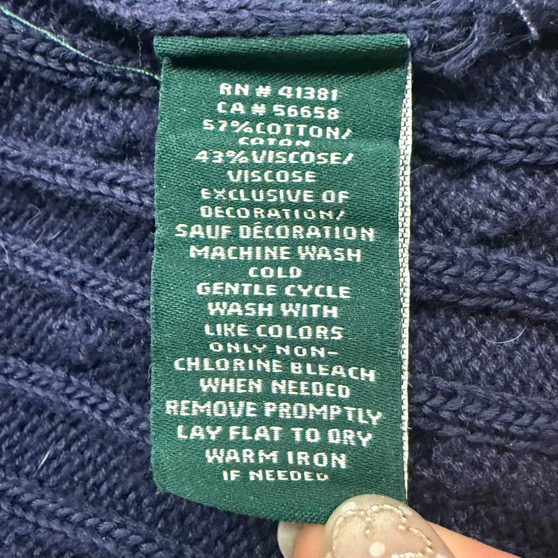 폴로 로렌 랄프로렌 네이비 니트 집업 상품이미지6