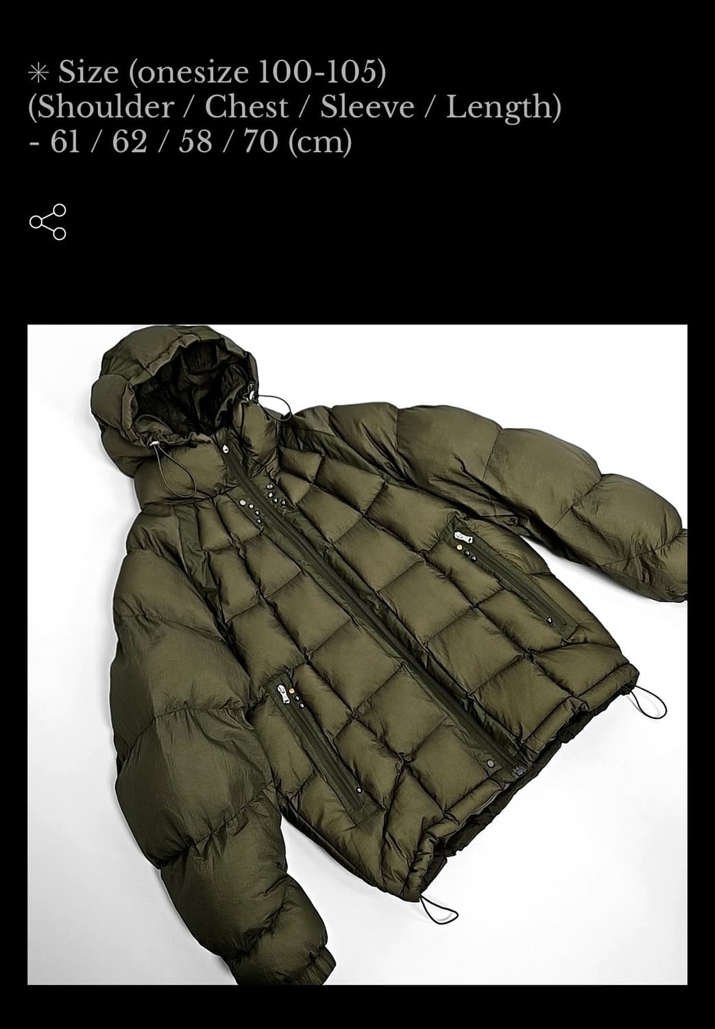 가키하라 패딩 Eve&night rivet hoodie puffer 상품이미지2