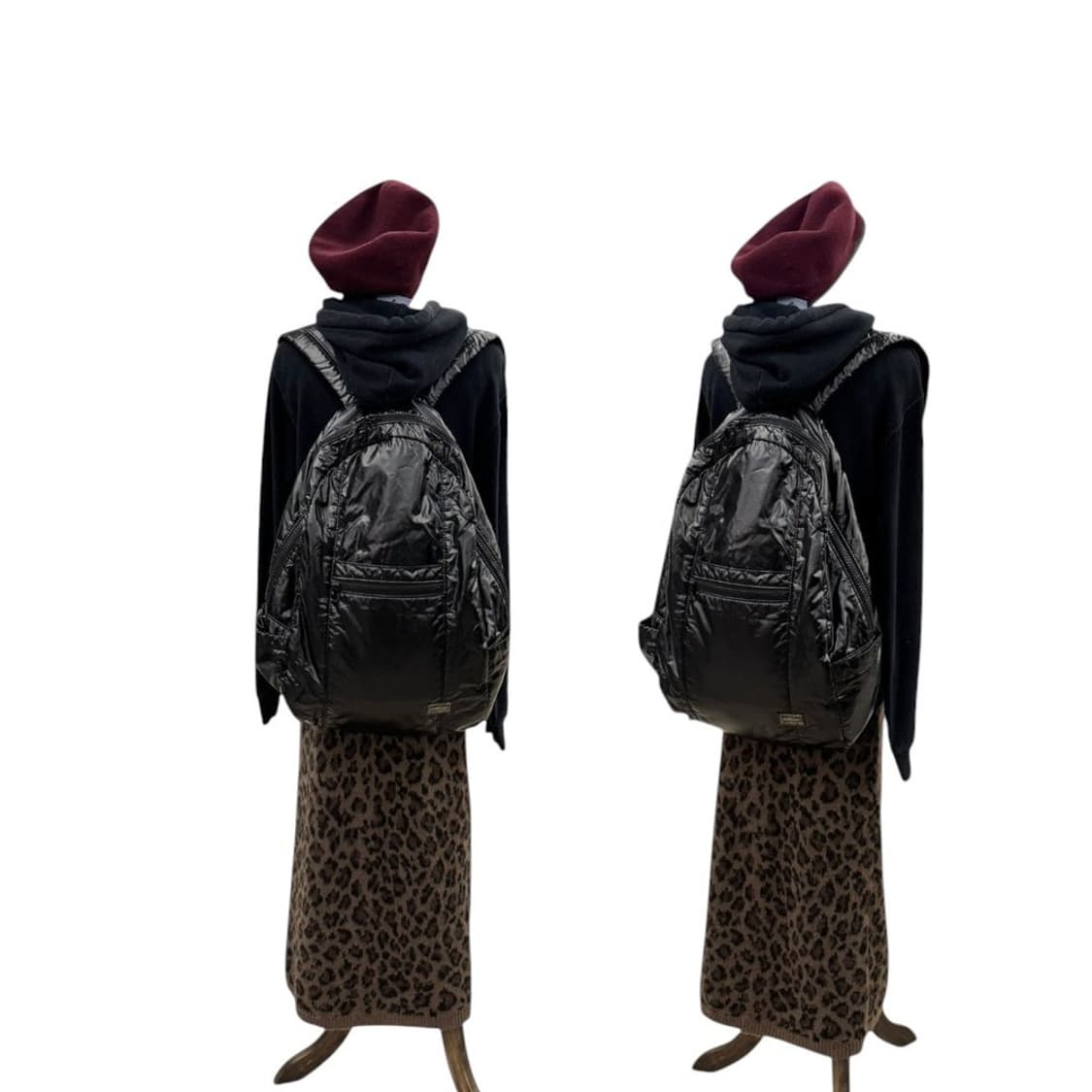 포터 실레 글로시 백팩 블랙 (L) 상품이미지10