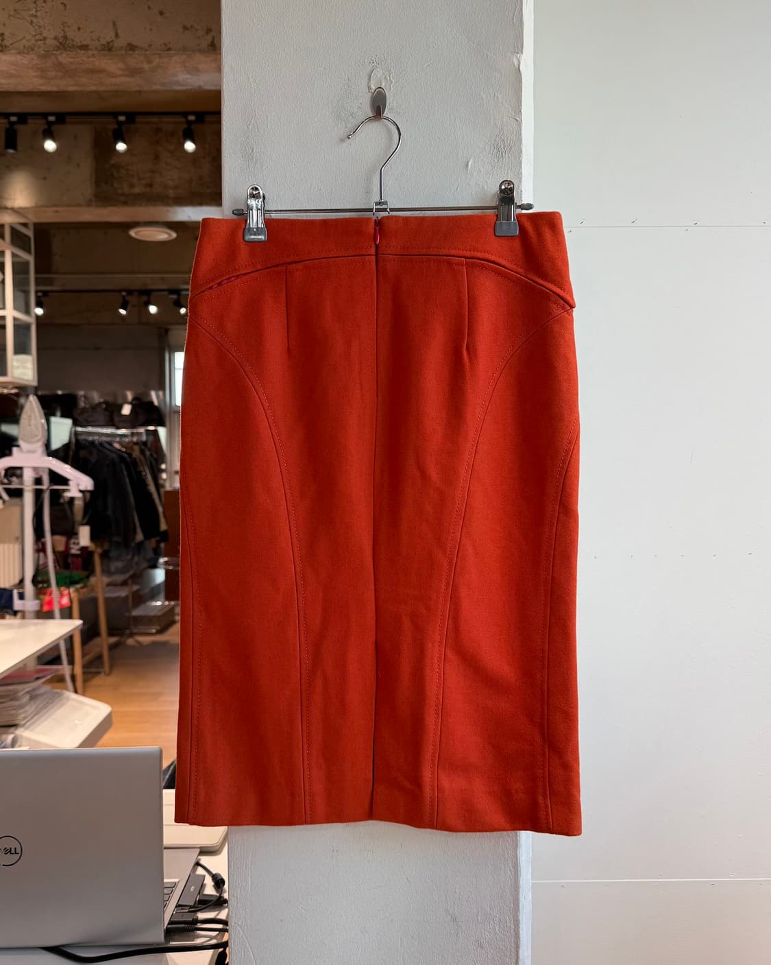 질샌더 오렌지 울 미디스커트  상품이미지5