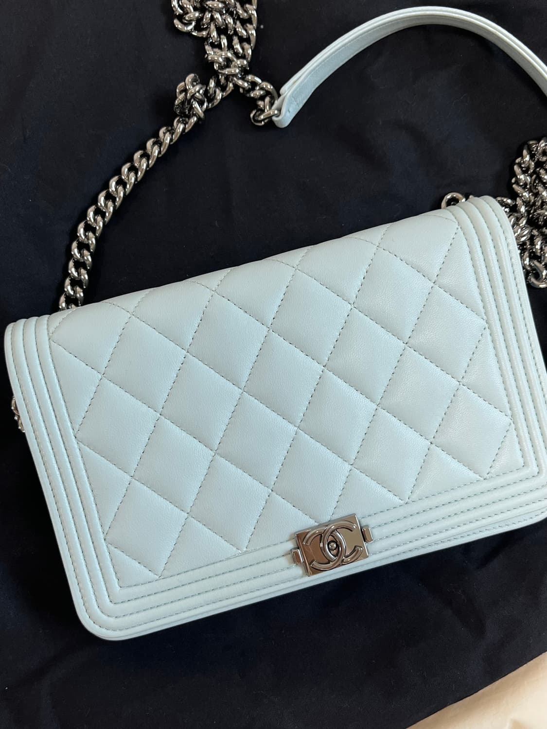 샤넬 보이백 체인 woc 스카이블루 상품이미지2