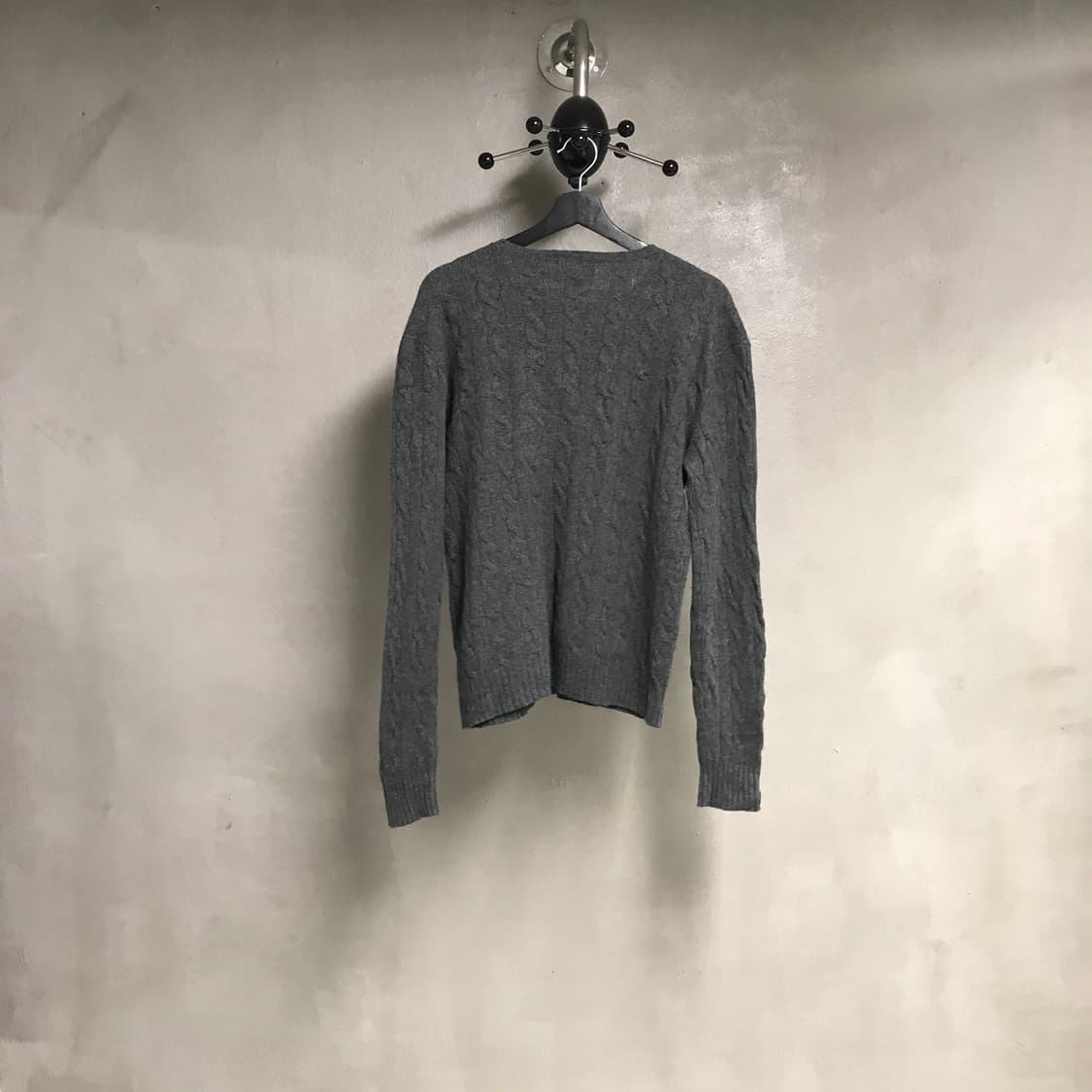 폴로 랄프로렌 QR 케이블 니트 차콜 XL 상품이미지7