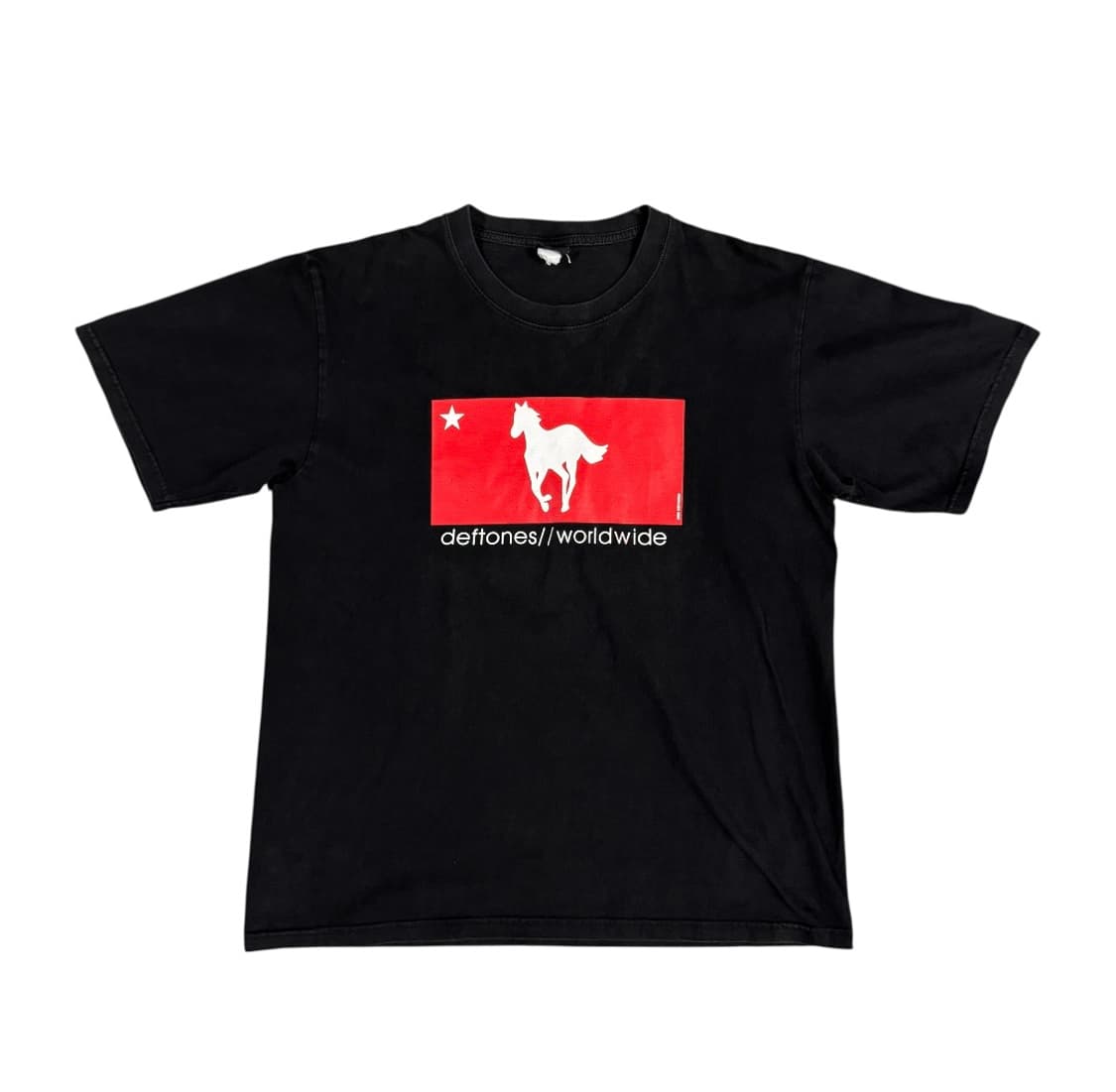 2000 Deftones 데프톤즈 화이트포니 레드 박스로고 티셔츠 상품이미지1