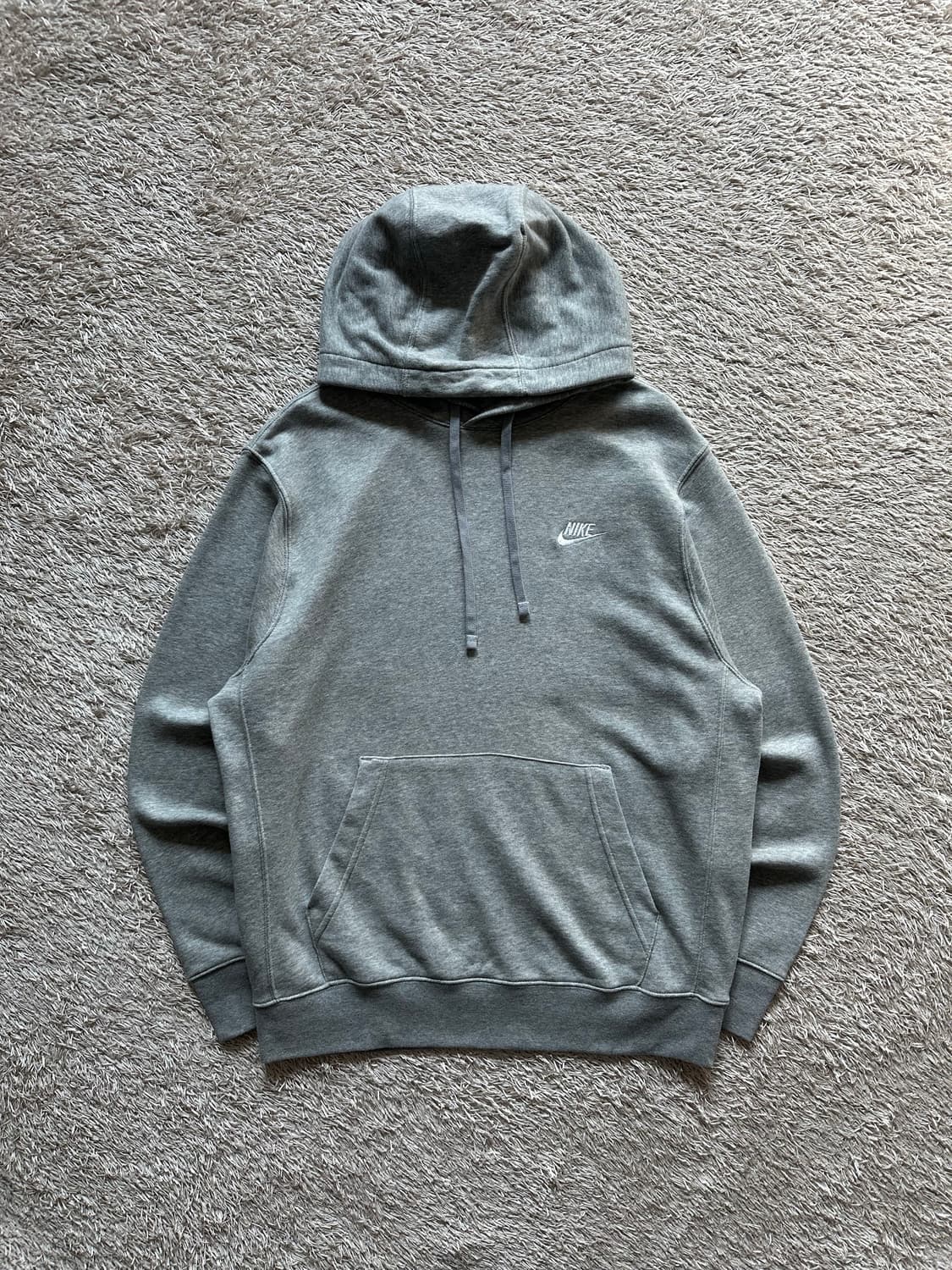 나이키 NIKE 신형 NSW 클럽 스우시 후드티 그레이 상품이미지1