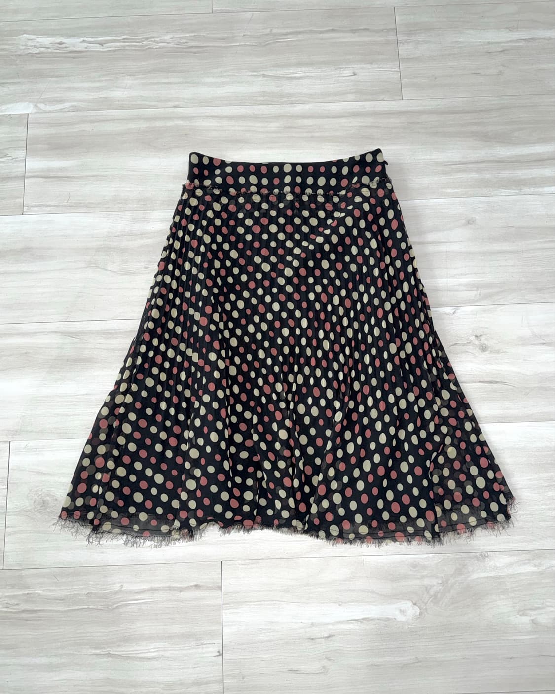 Black Vintage Dot Midi Skirt 상품이미지1