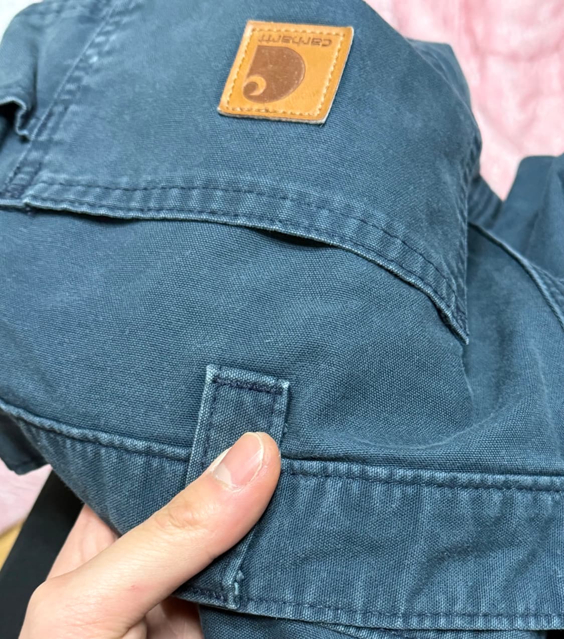 38)칼하트 싱글니 카펜터 B151 NVY 네이비 더블니 상품이미지5