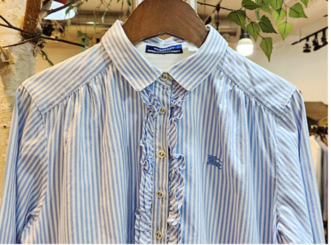 BURBERRY 버버리 런던 블루라벨 스트라이프 카라 셔츠 상품이미지2