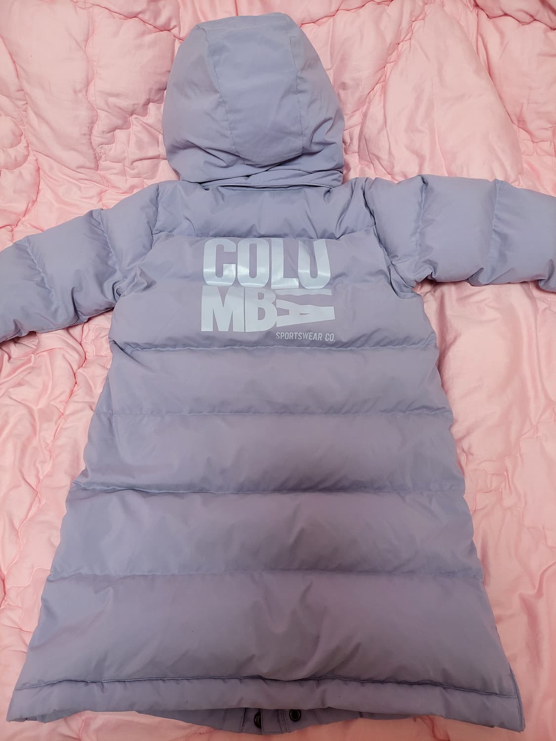 급처상태좋음!콜롬비아 키즈 충전재 오리털 롱패딩 아동복 나이키st 상품이미지2