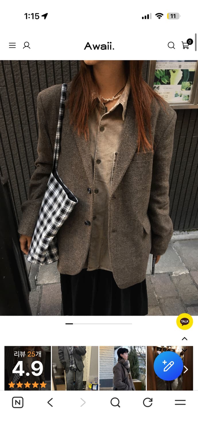 아와이(Awaii) 빈티지 블레이저 자켓+ 코듀로이 셔츠 세트 상품이미지2