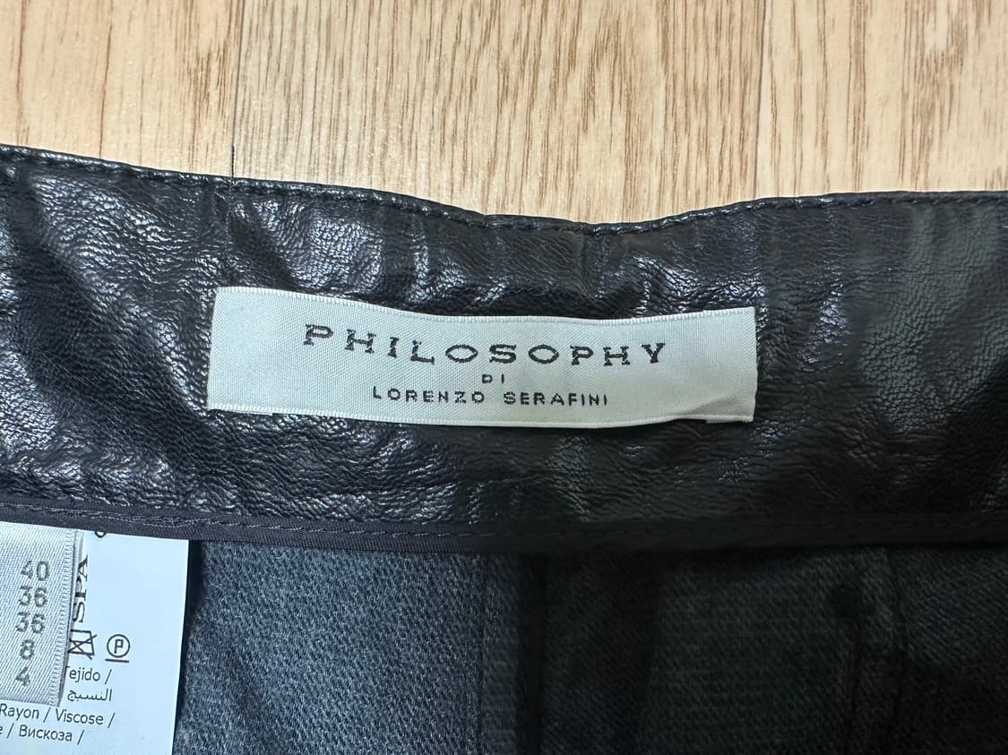 PHILOSOPHY 인조 가죽 반바지  상품이미지5