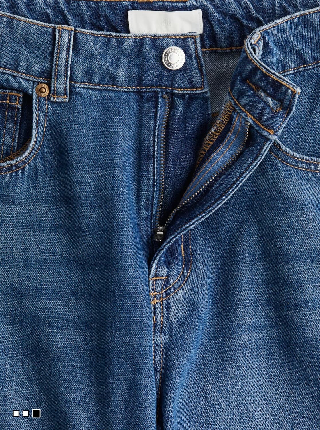 H&M 하이웨이스트 와이드진 34 상품이미지3