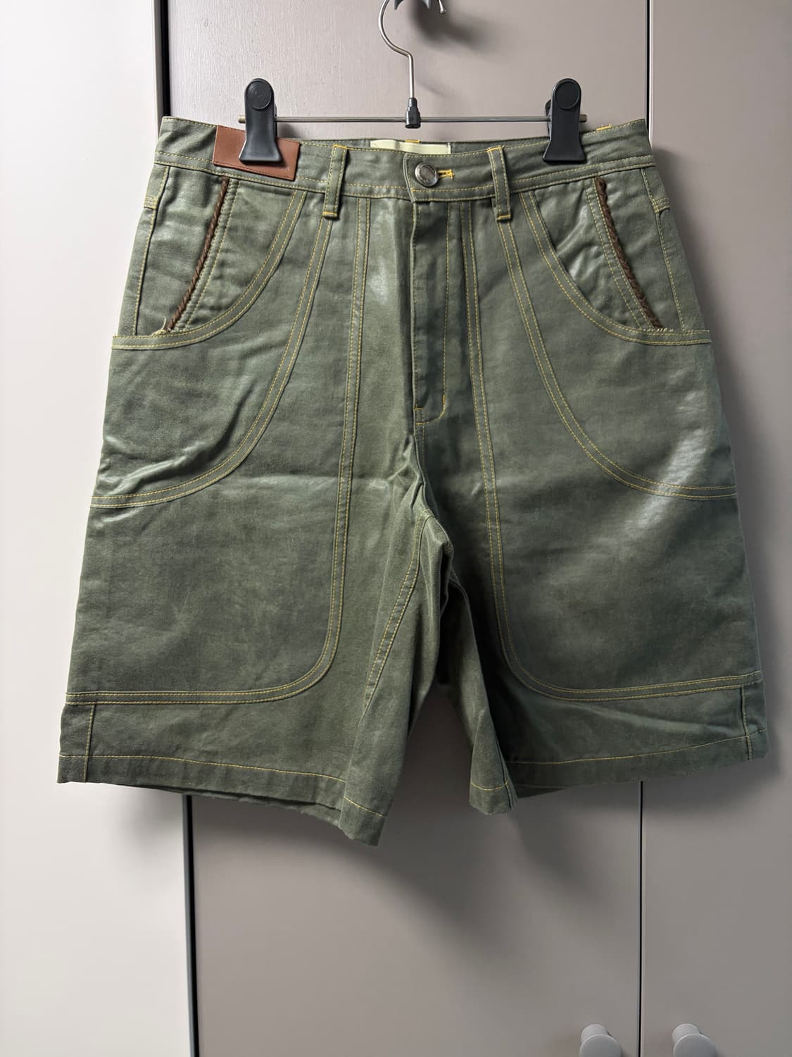 앤더슨벨 웨이브 포 레더 쇼츠 apa640m(KHAKI) 44사이즈 상품이미지1