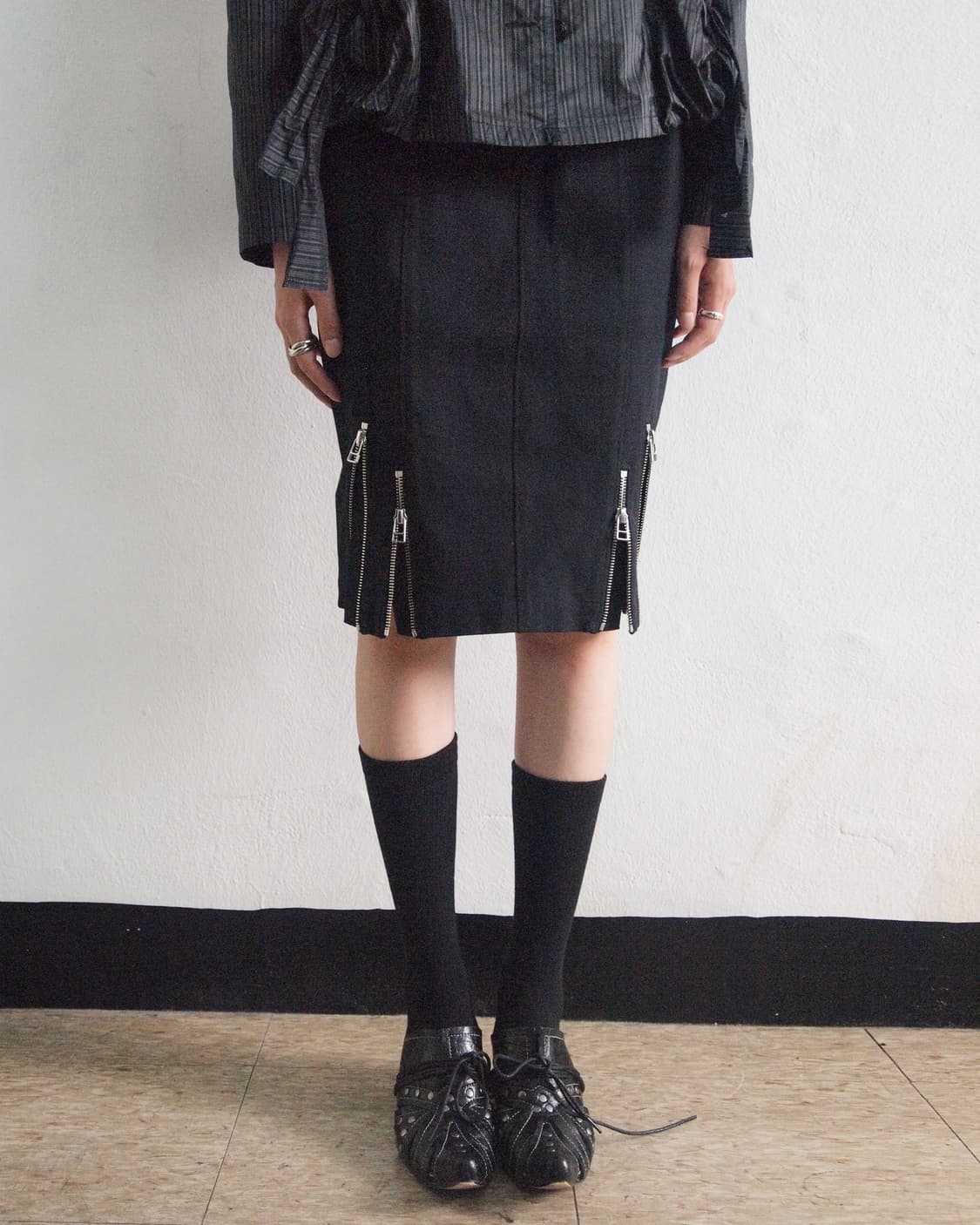 알렉산더왕 멀티지퍼 펜슬핏 스커트 상품이미지1