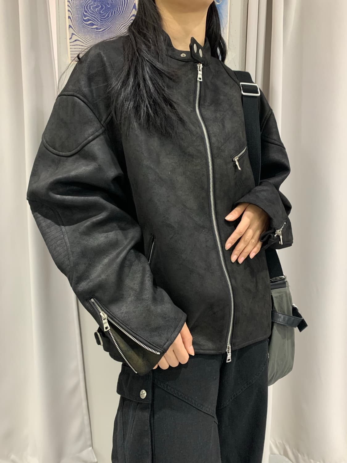 스웨이드 검정자켓 상품이미지3