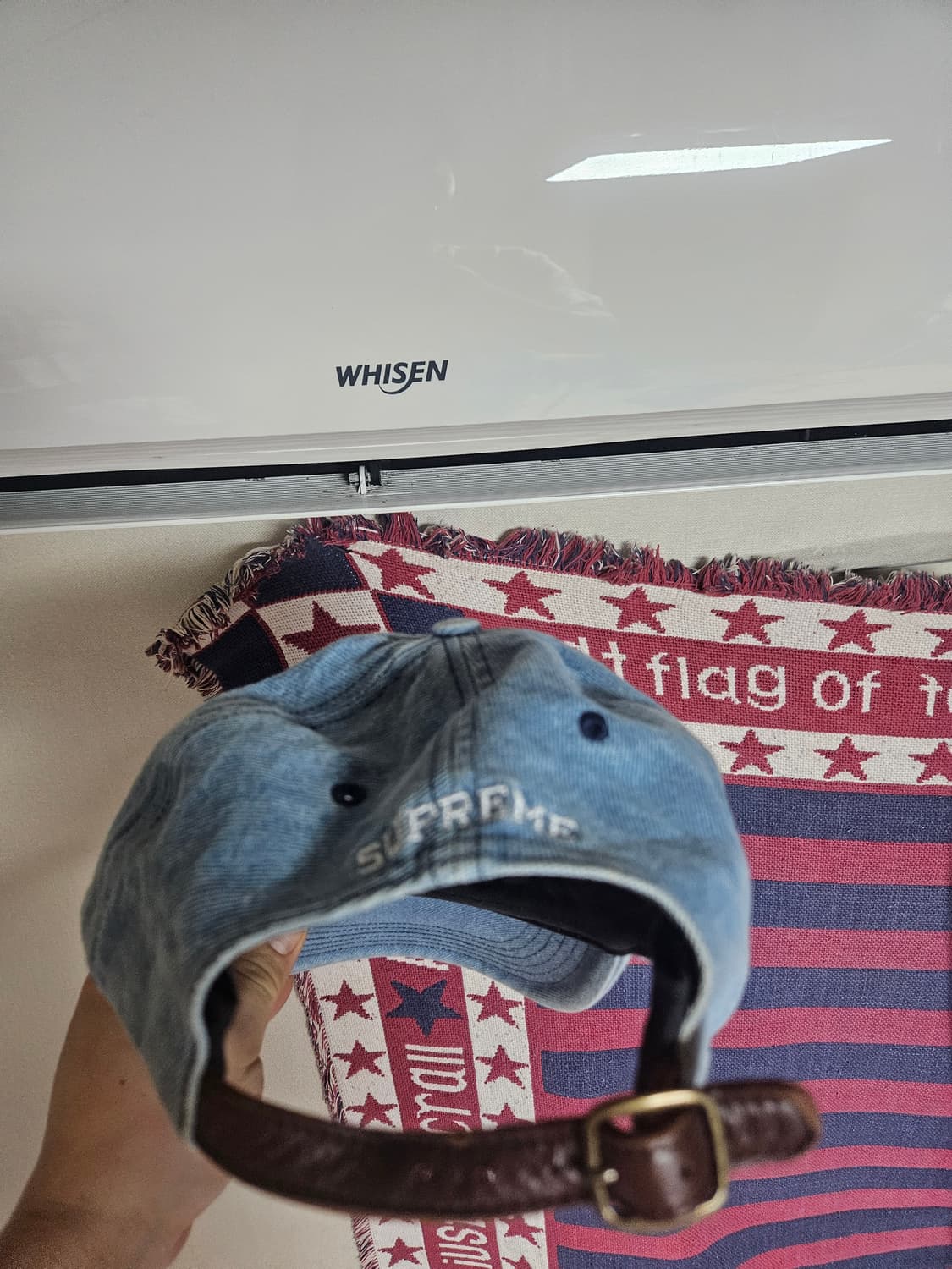 슈프림 x 버버리 데님 6-패널 캡 워시드 블루 - 22SS 상품이미지4