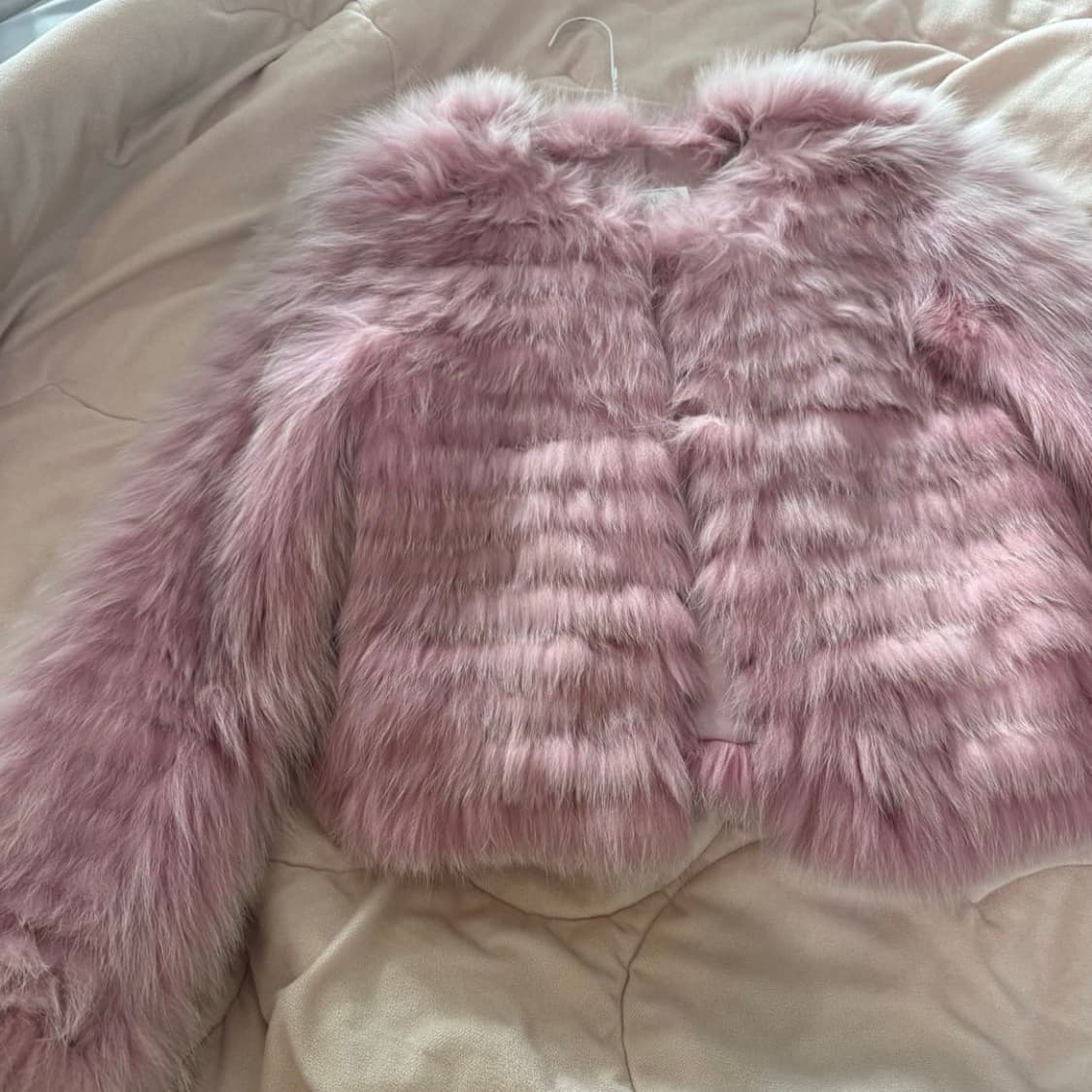 갸루 퍼자켓 pink fur jacket 상품이미지2