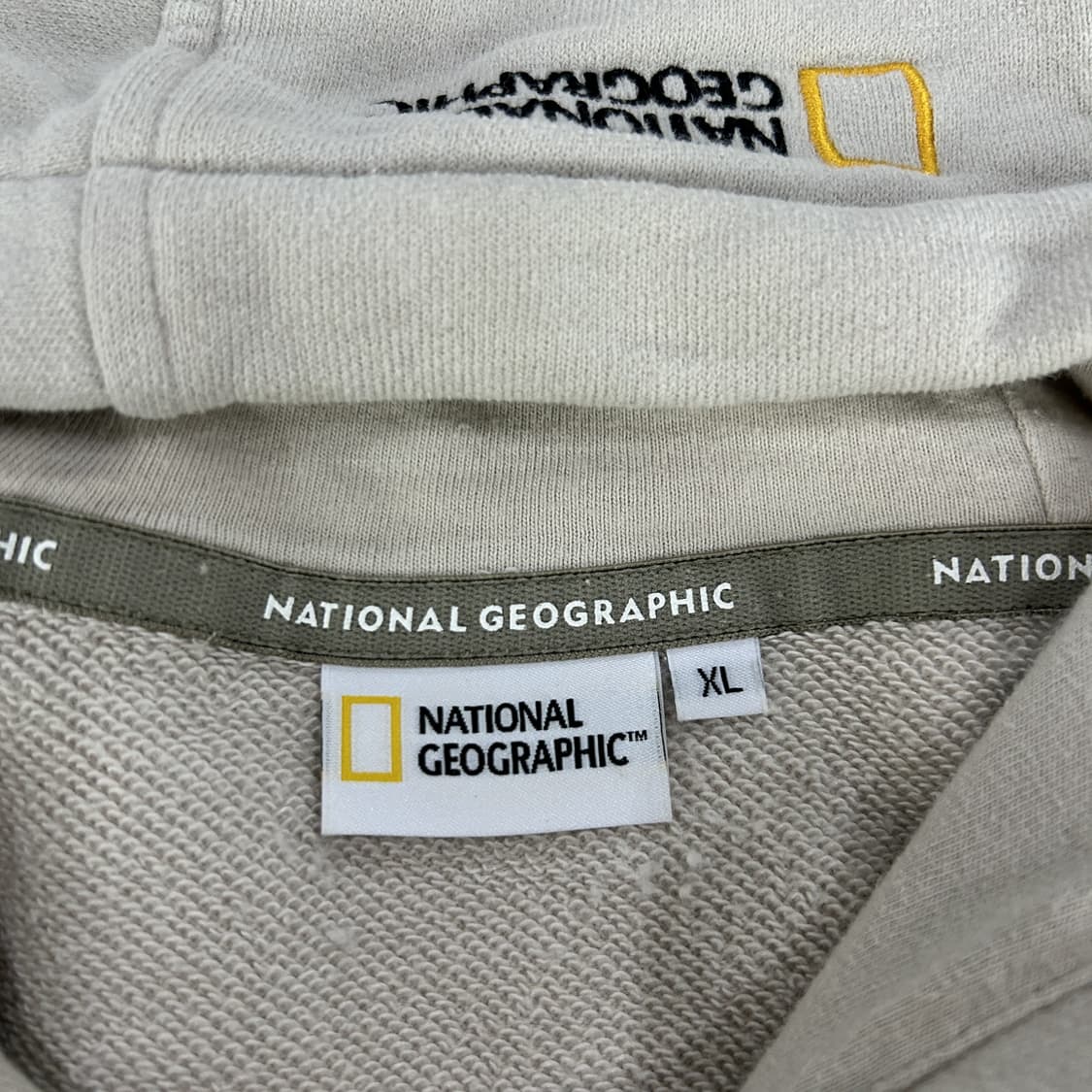 내셔널지오그래픽 후드티 아이보리 XL 상품이미지2