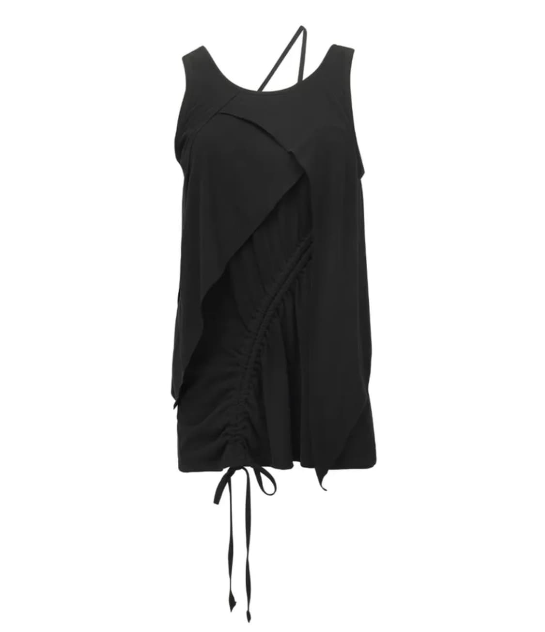 나체 SHIRRING LAYERED SLEEVELESS BLACK 상품이미지4