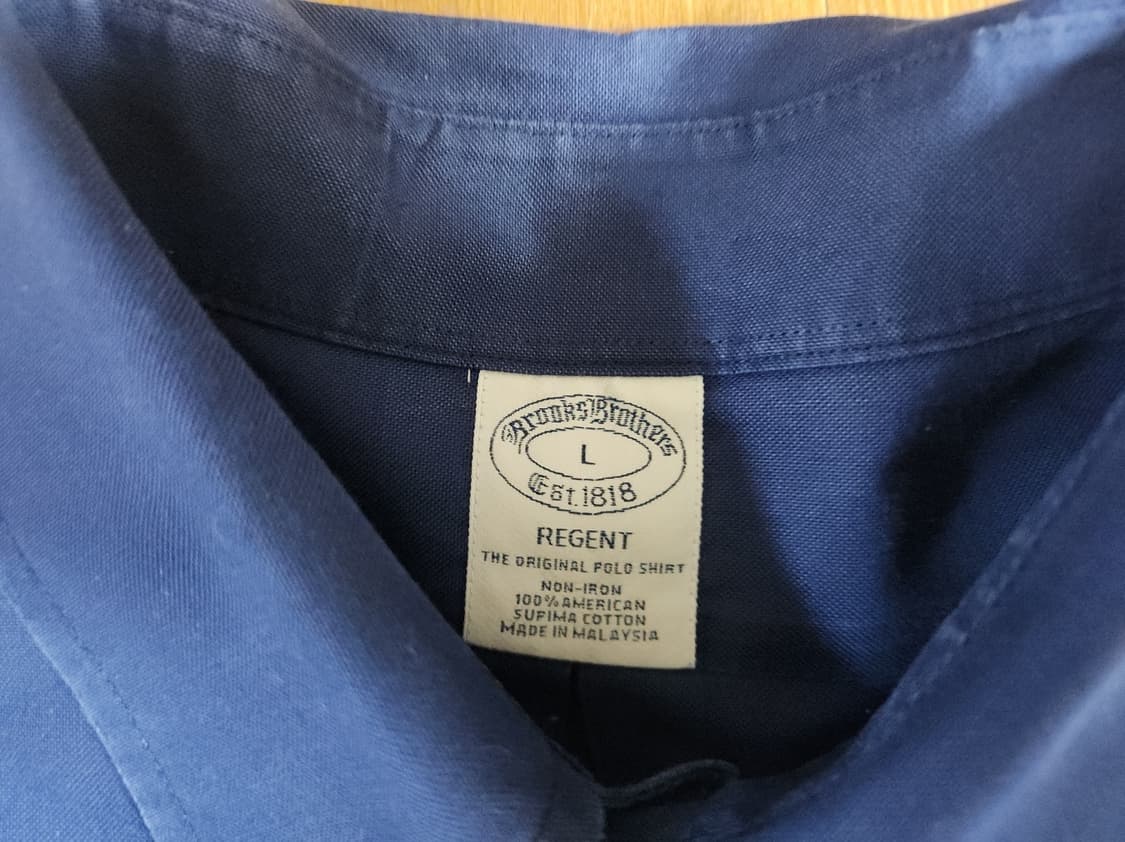 브룩스브라더스 리젠트핏 네이비 옥스포드셔츠(L) 상품이미지3