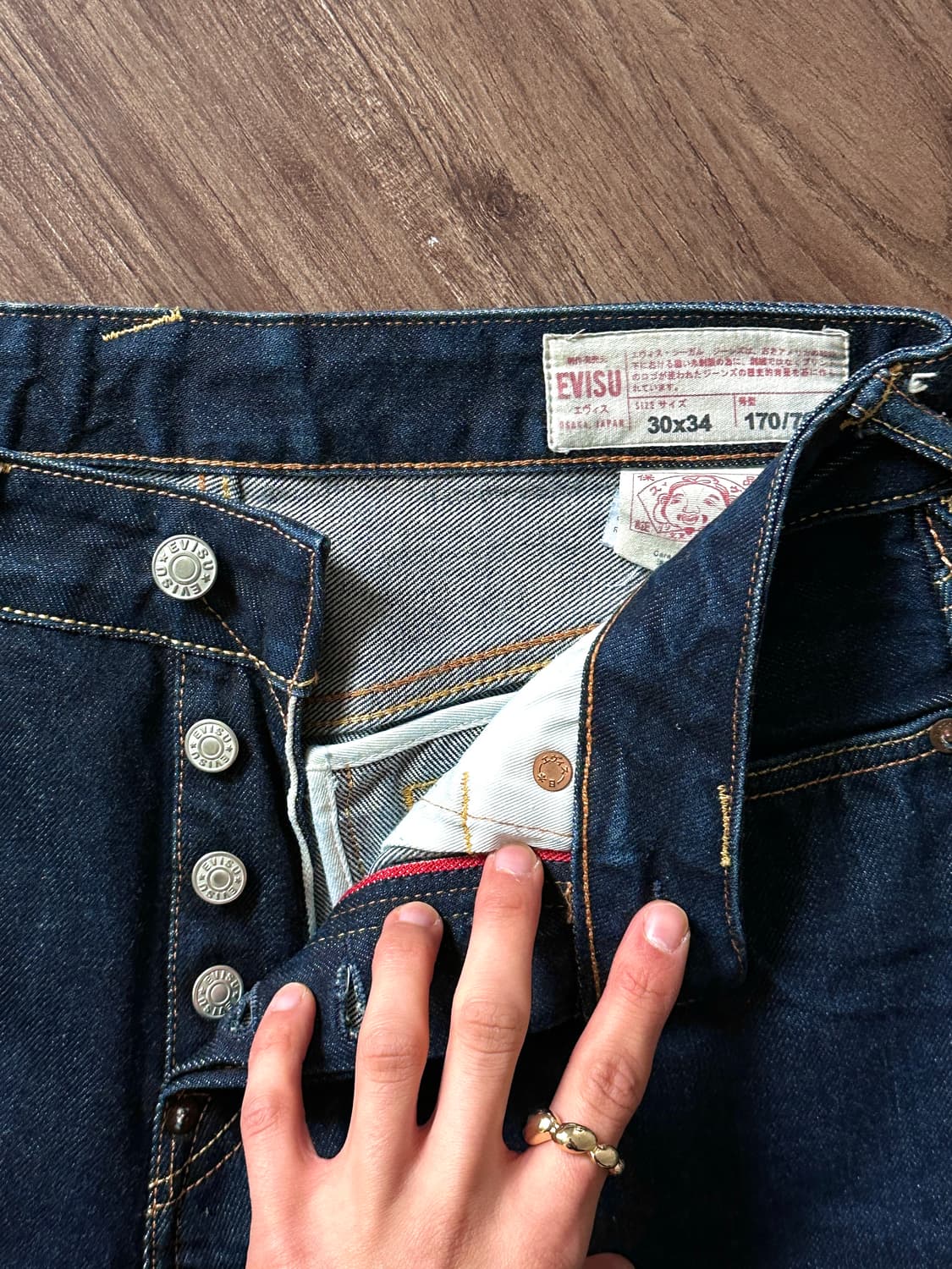 Evisu 08 "3D DIACOCK" 자수 셀비지 진 상품이미지9