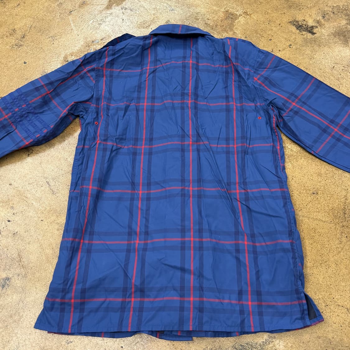 [정품/95] 아디다스 x 카즈키 쿠라이시 체크 패턴 블루 자켓 b17 상품이미지4