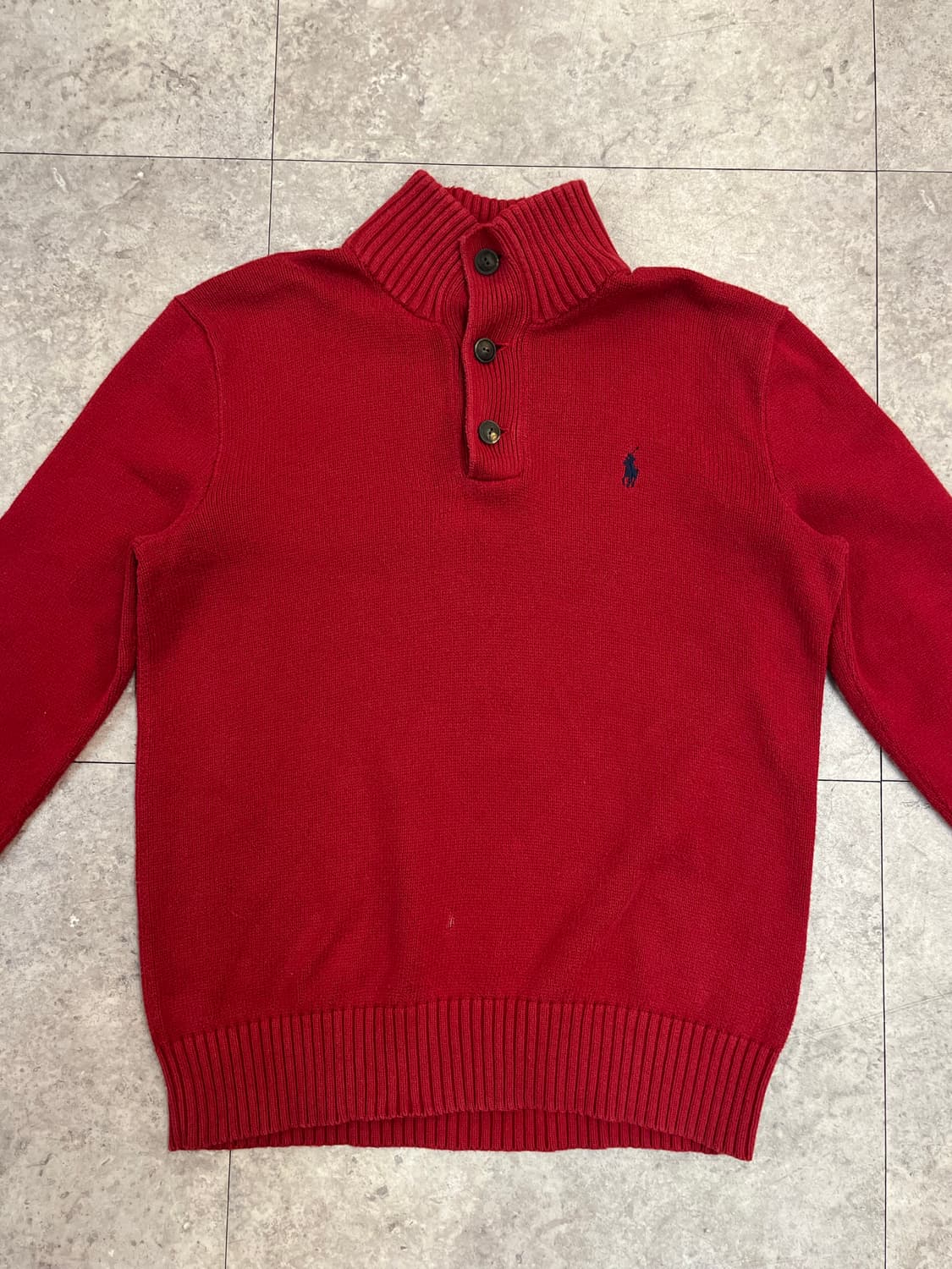 폴로 랄프로렌 버튼 니트 레드 S #csz2686 상품이미지5