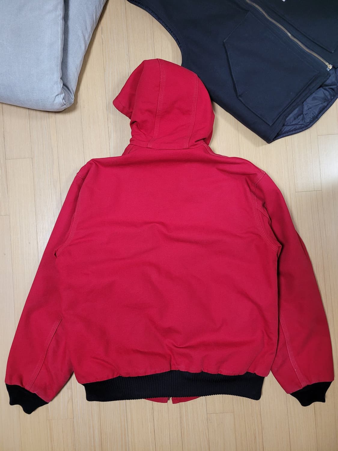 칼하트 덕 액티브 자켓 j140 red 레드 상품이미지4