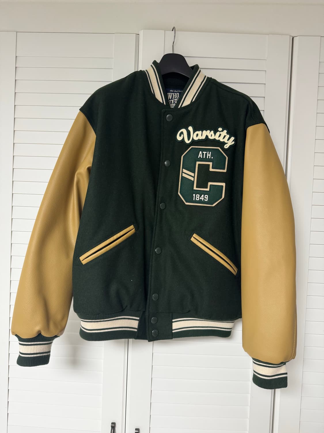 후아유 바시티 / 그린 / L 사이즈(오버핏) / A급 상품이미지1