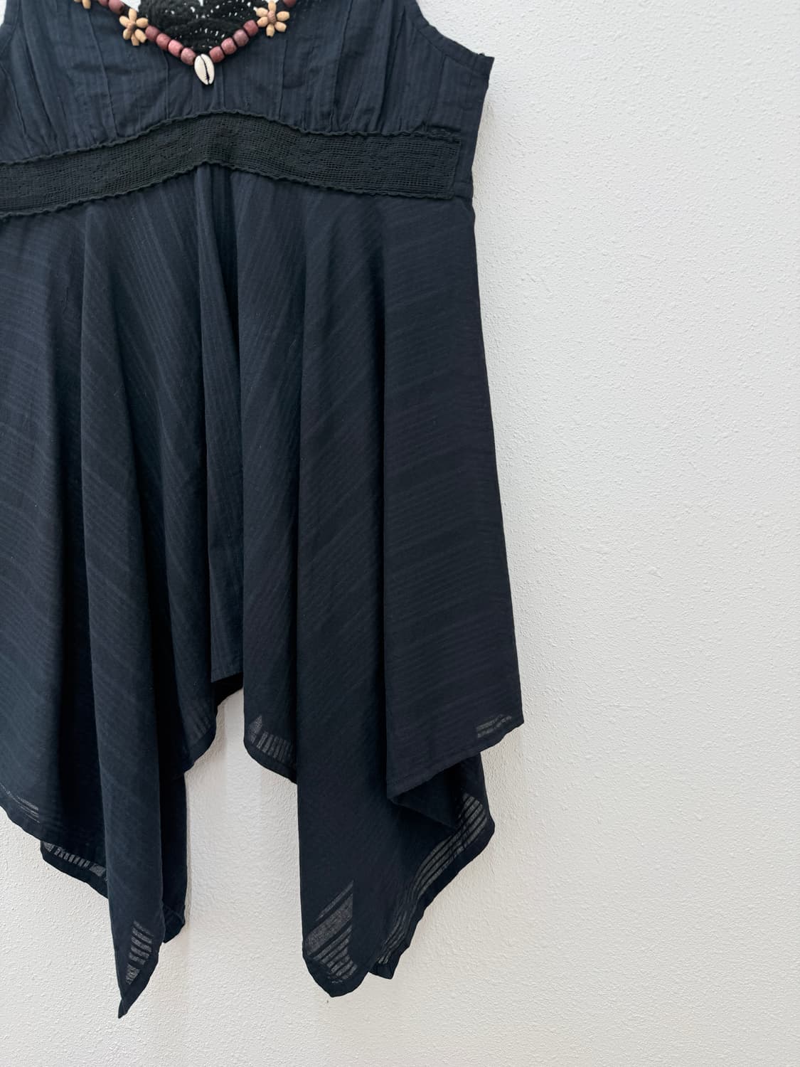 빈티지 Fee Bouie 블랙 하와이 레이어드 슬리브리스 상품이미지4