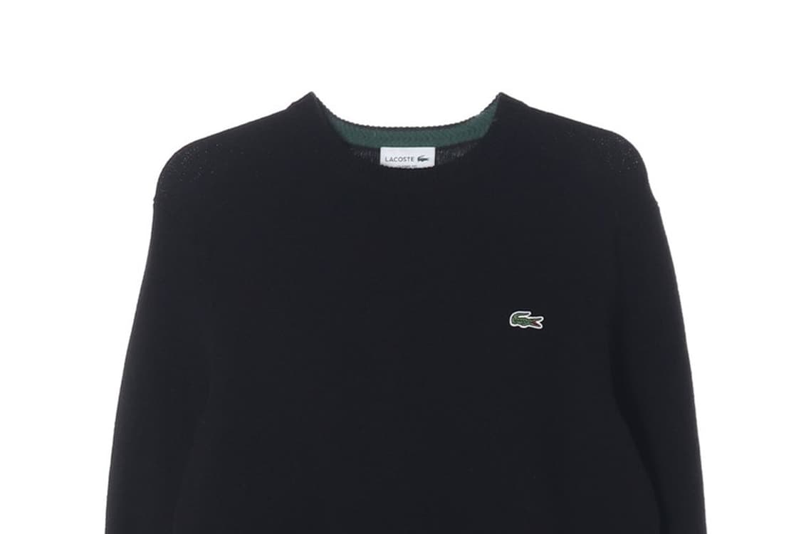 라코스테 클래식핏 울 블랙 니트 M 상품이미지3
