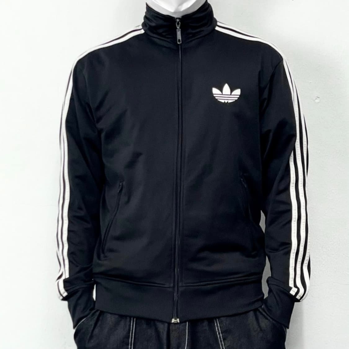 아디다스 블랙 삼선 파이어버드 트랙탑 져지자켓 상품이미지1