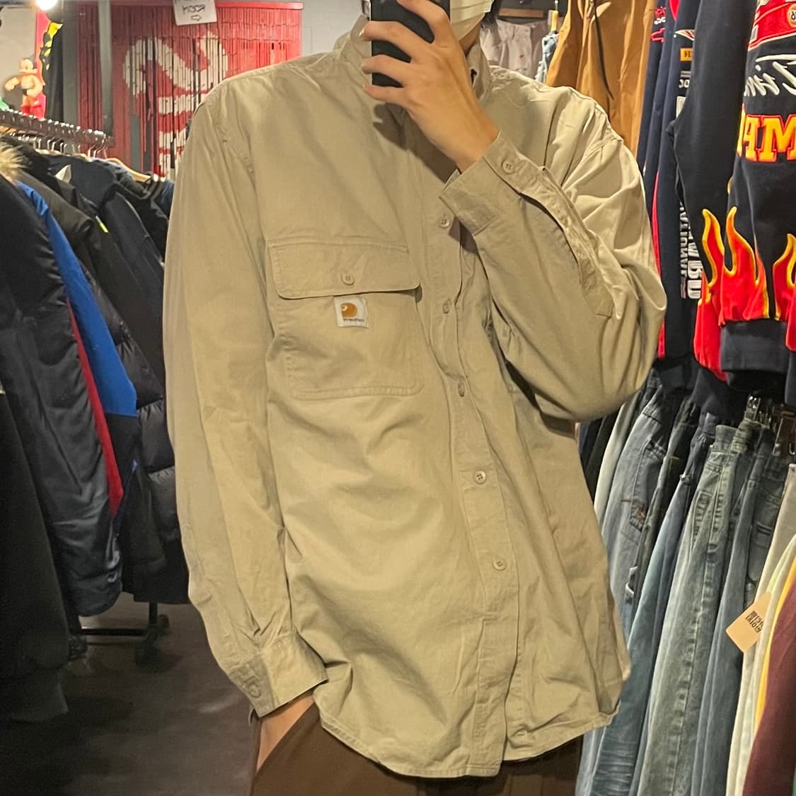 [IM] carhartt 칼하트 베이지 긴팔셔츠 상품이미지5