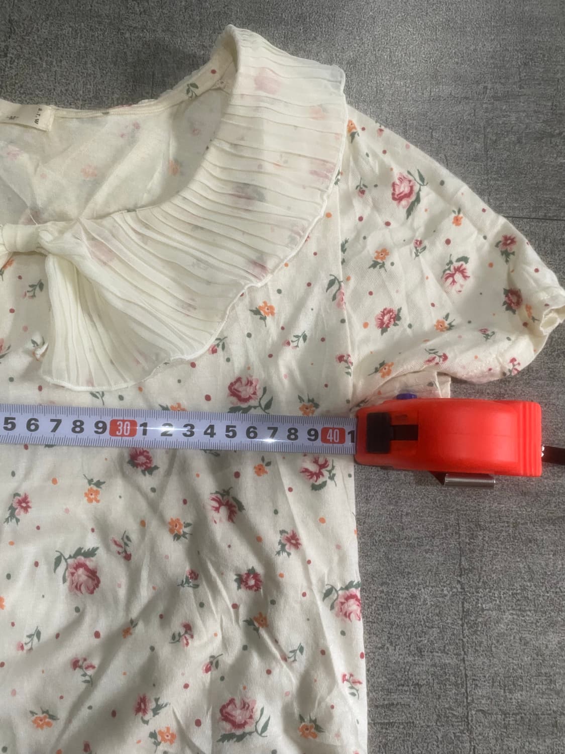 일본빈티지 Arw 하구미모리걸 달천깔페어리 넥리본 반팔블라우스티셔츠 상품이미지2