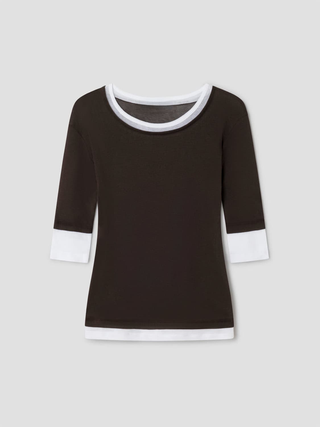 [XS,S]기마구아스 Gemma 레이어드 티셔츠/브라운 상품이미지4