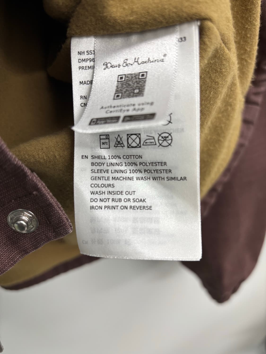 데우스 엑스 마키나  백 로고 코튼 라이너 자켓 상품이미지4