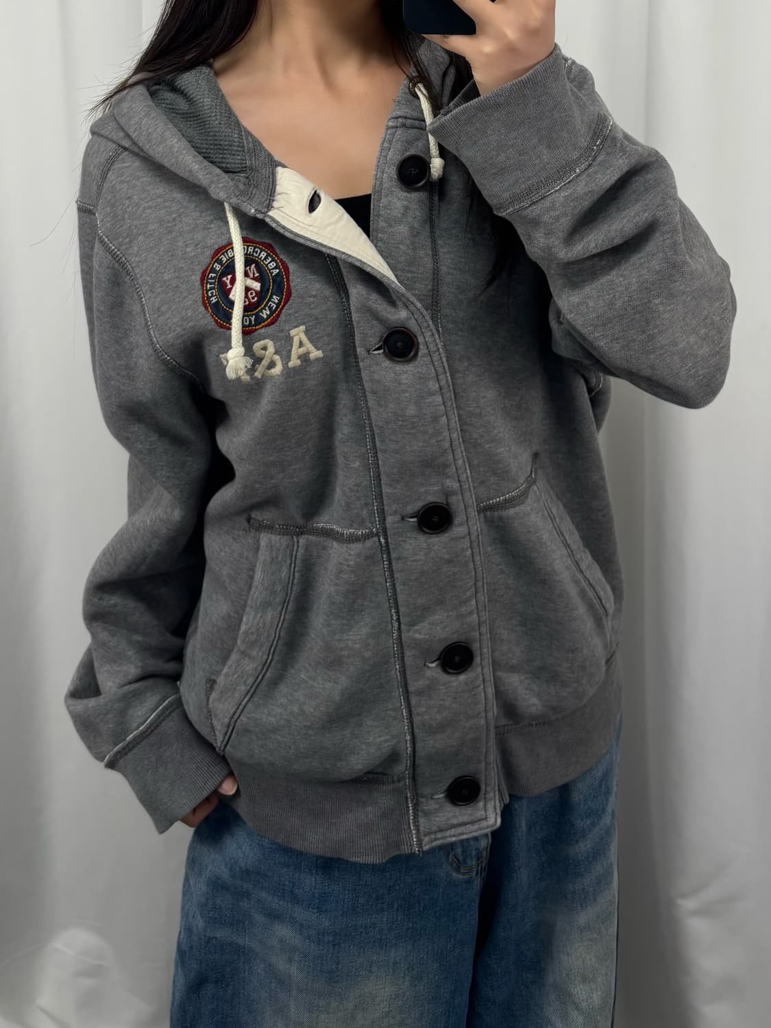 아베크롬비 그레이 후드 자켓 상품이미지1