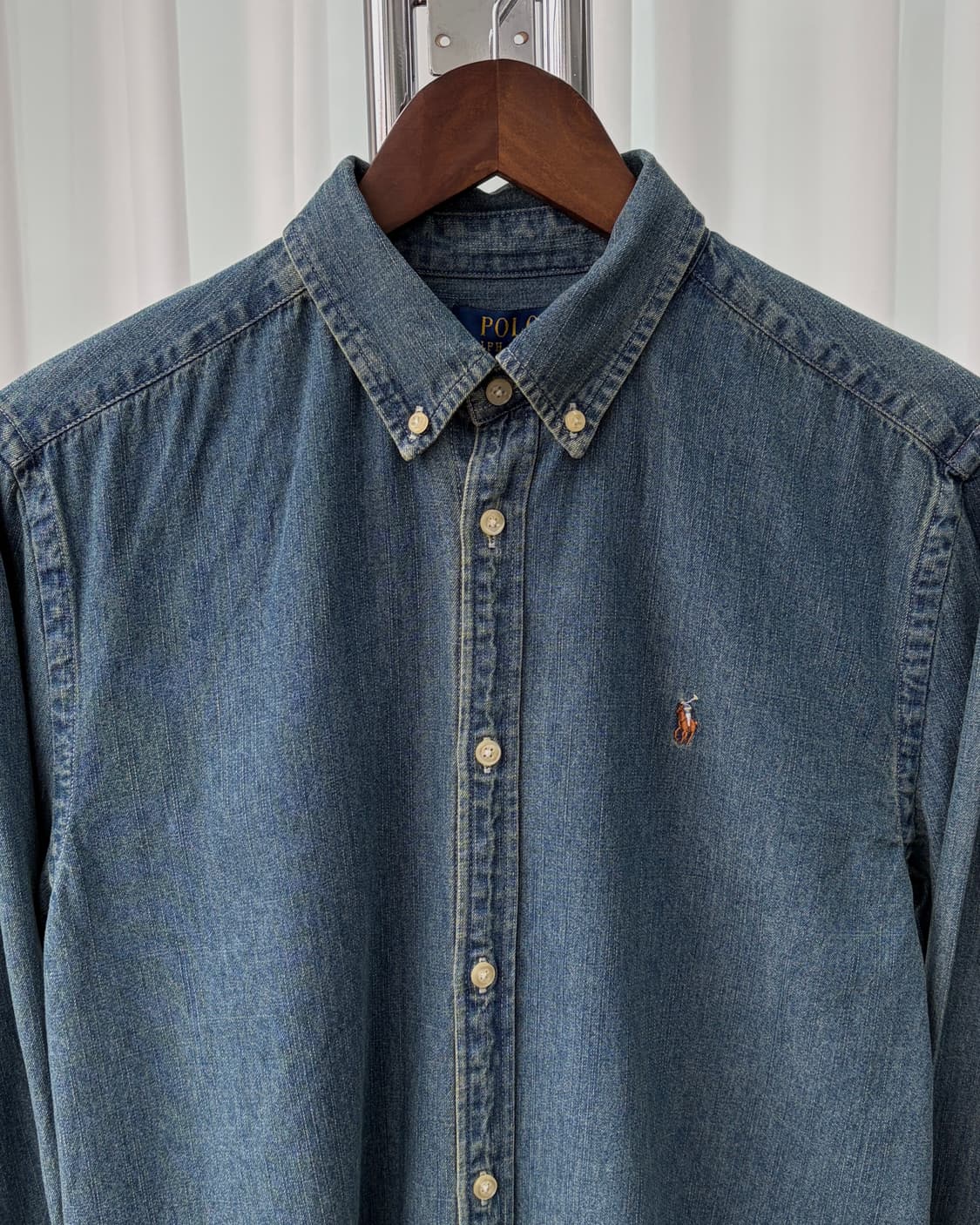 (새상품)[M]폴로 랄프로렌 샴브레이 데님 셔츠 상품이미지6