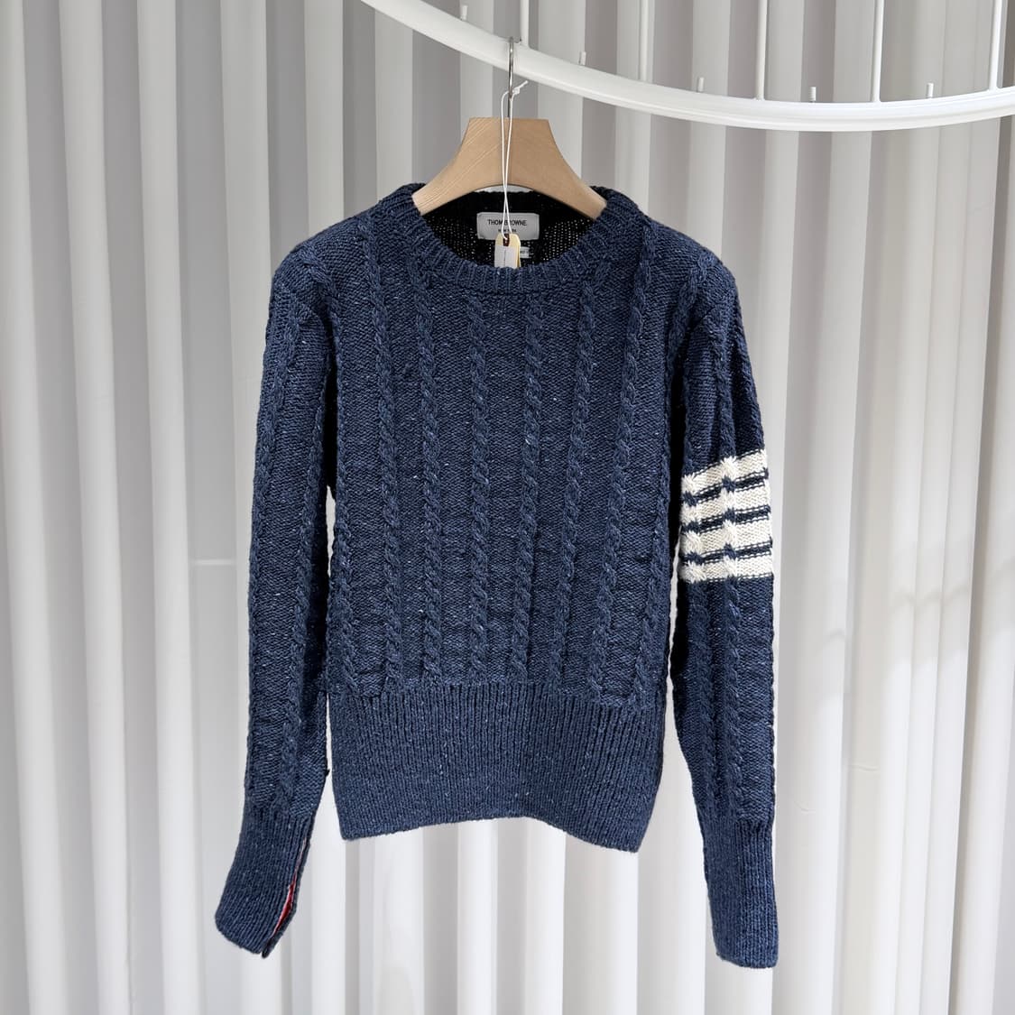 (A+/3) / 톰브라운 사선완장 도네갈 트위스트 케이블 니트 스웨터 상품이미지1