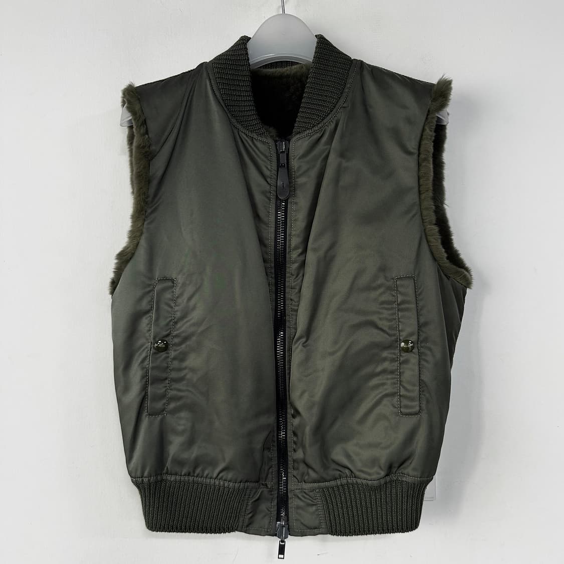 AS65 리버시블 밍크 퍼 패딩 베스트 상품이미지1