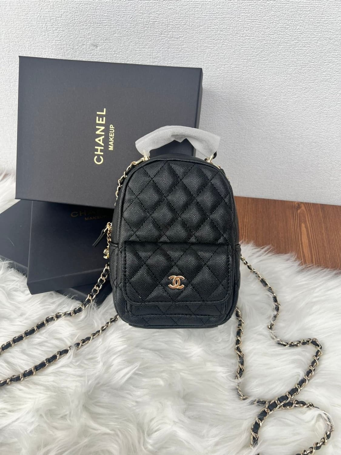 샤넬뷰티 캐비어 백팩 블랙 무료배송 상품이미지1