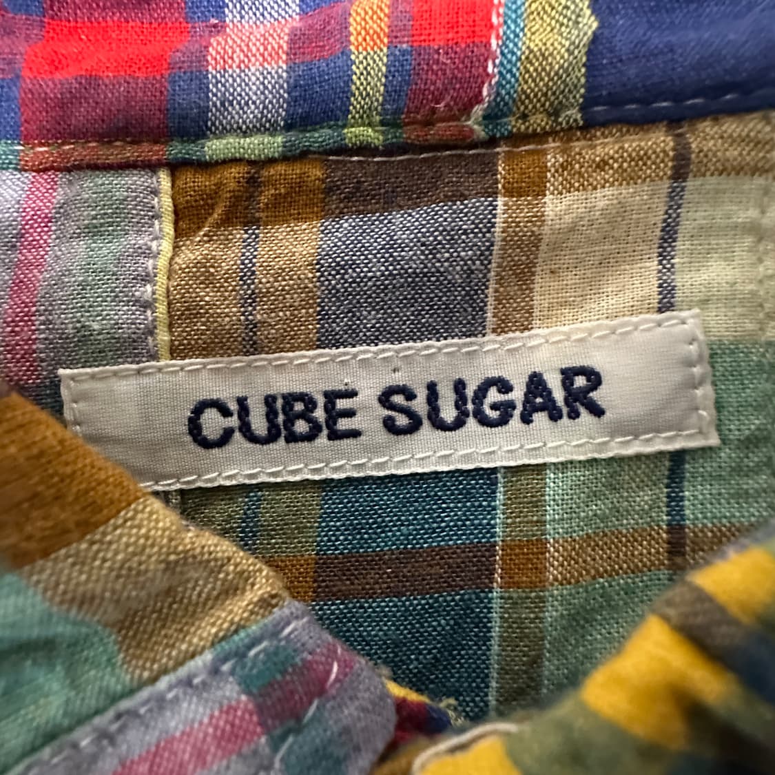 CUBE SUGAR patchwork shirt 상품이미지4