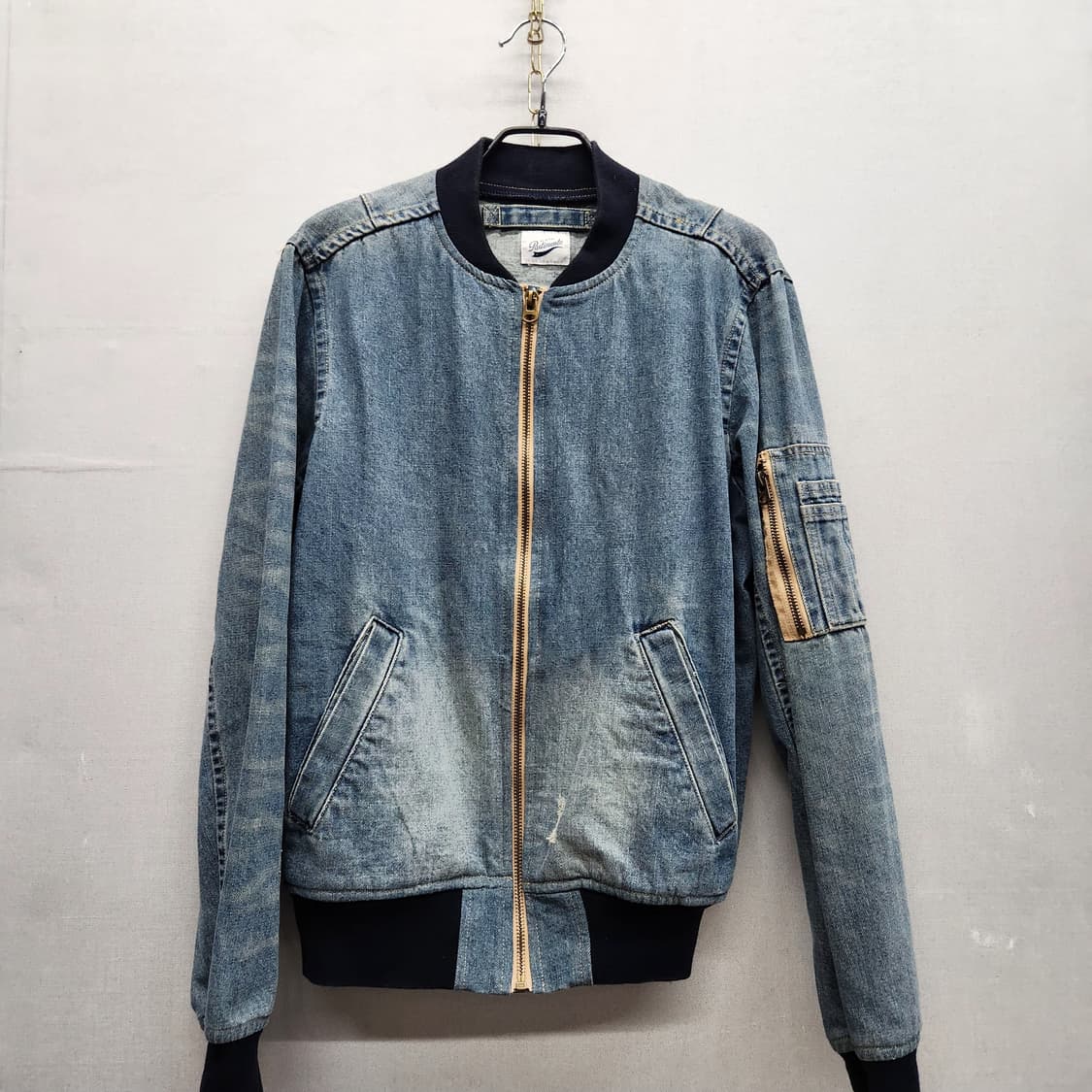 파르티멘토 빈티지 디스트로이드 워싱 데님 항공자켓 M(M)남여공용 상품이미지1