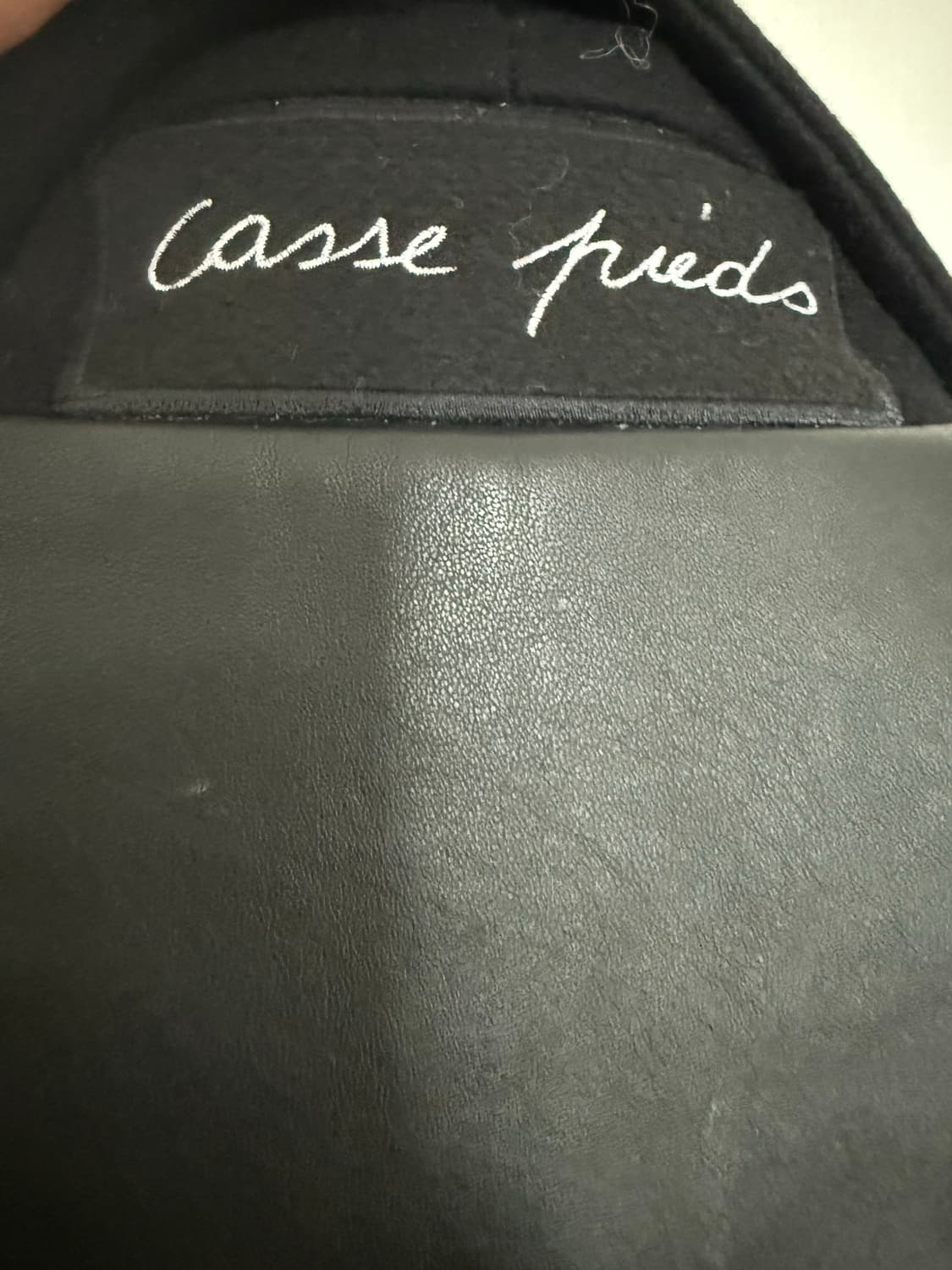 아네스베 양가죽 배색 코트 상품이미지4