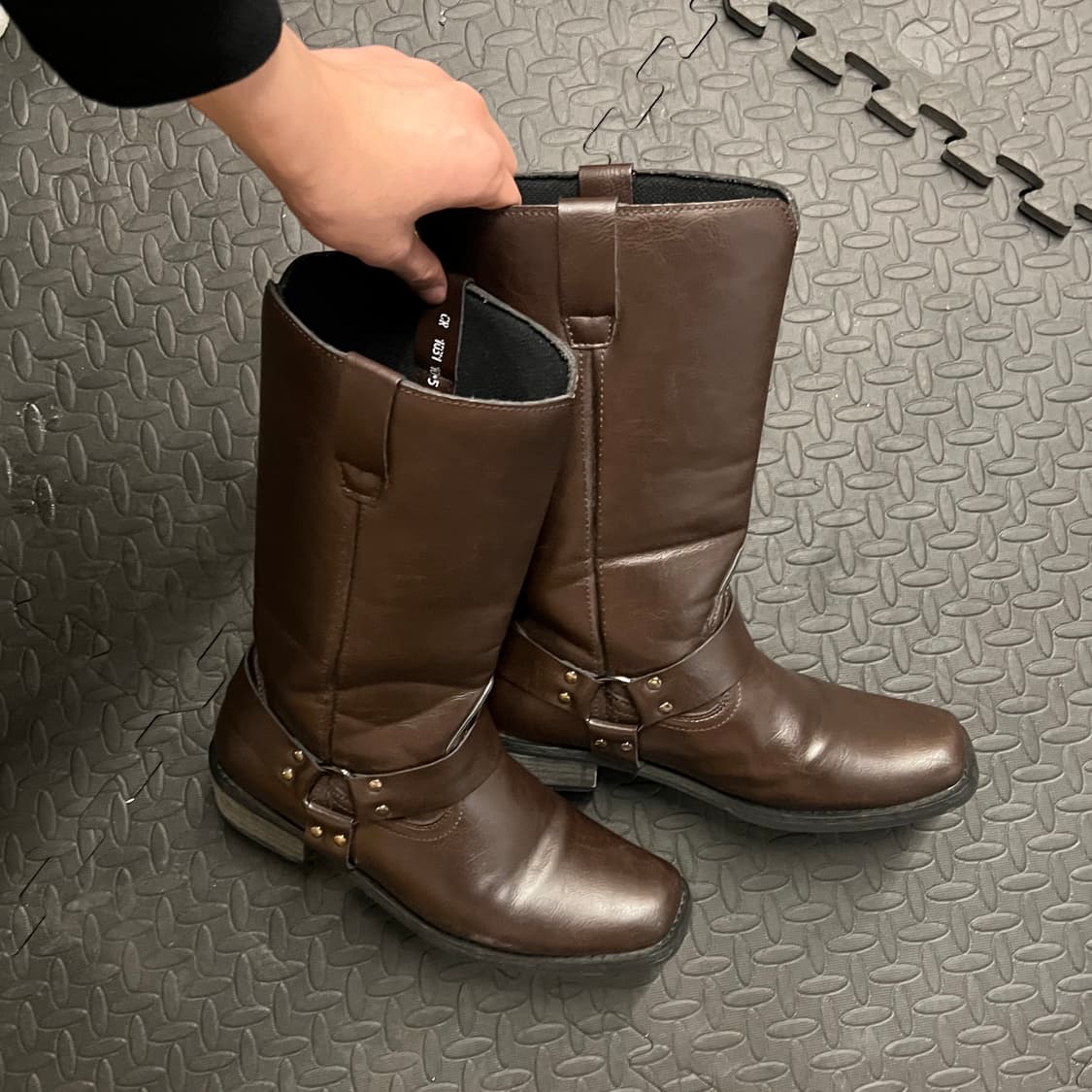 브라운 빈티지 하네스 부츠 42, 270cm 상품이미지2