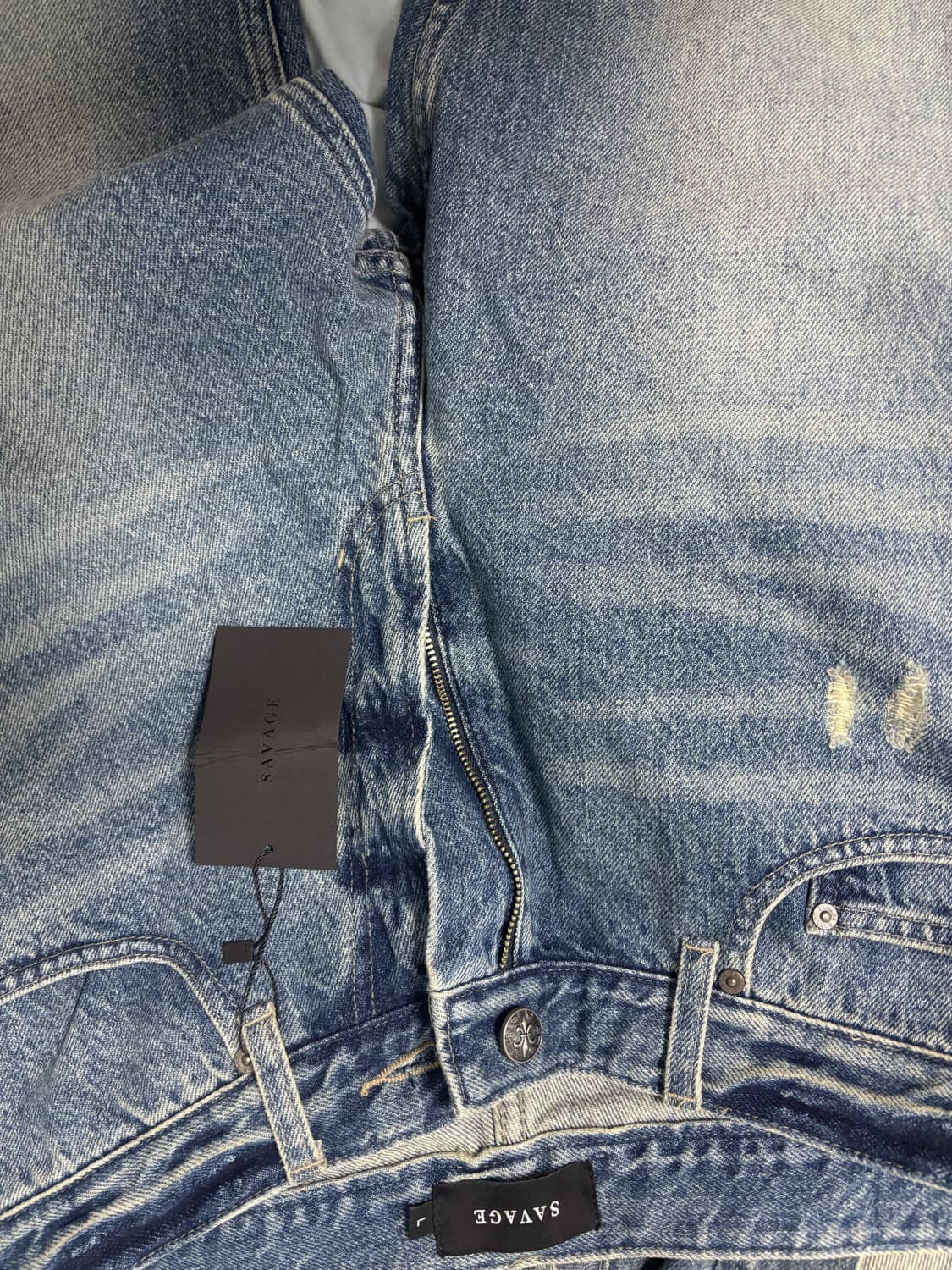 세비지(savage) 웨스턴 데님 셋업 미드블루(박보검 착용) 상품이미지3